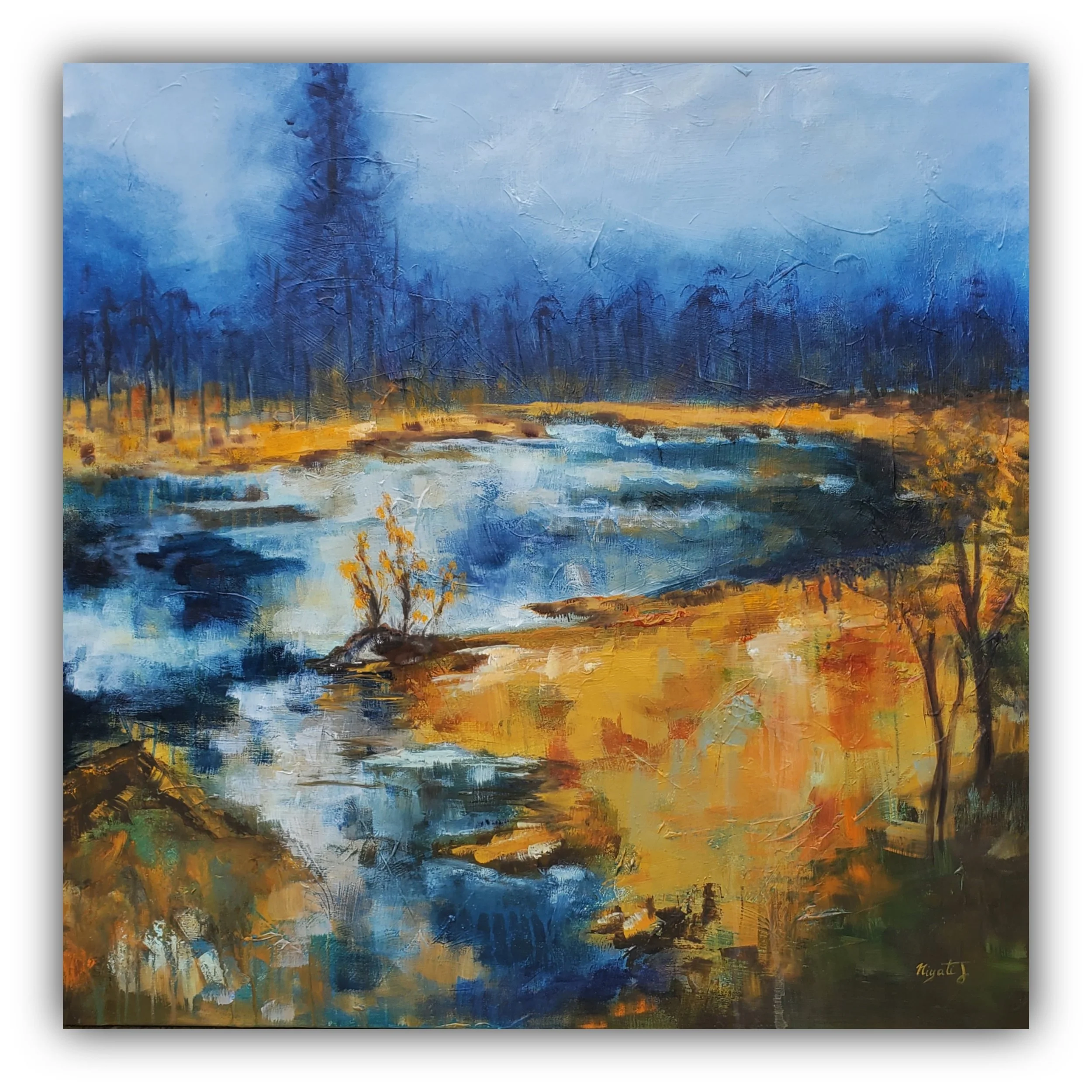 Layers of Tranquility - 36x36 inch - Acrylics on canvas