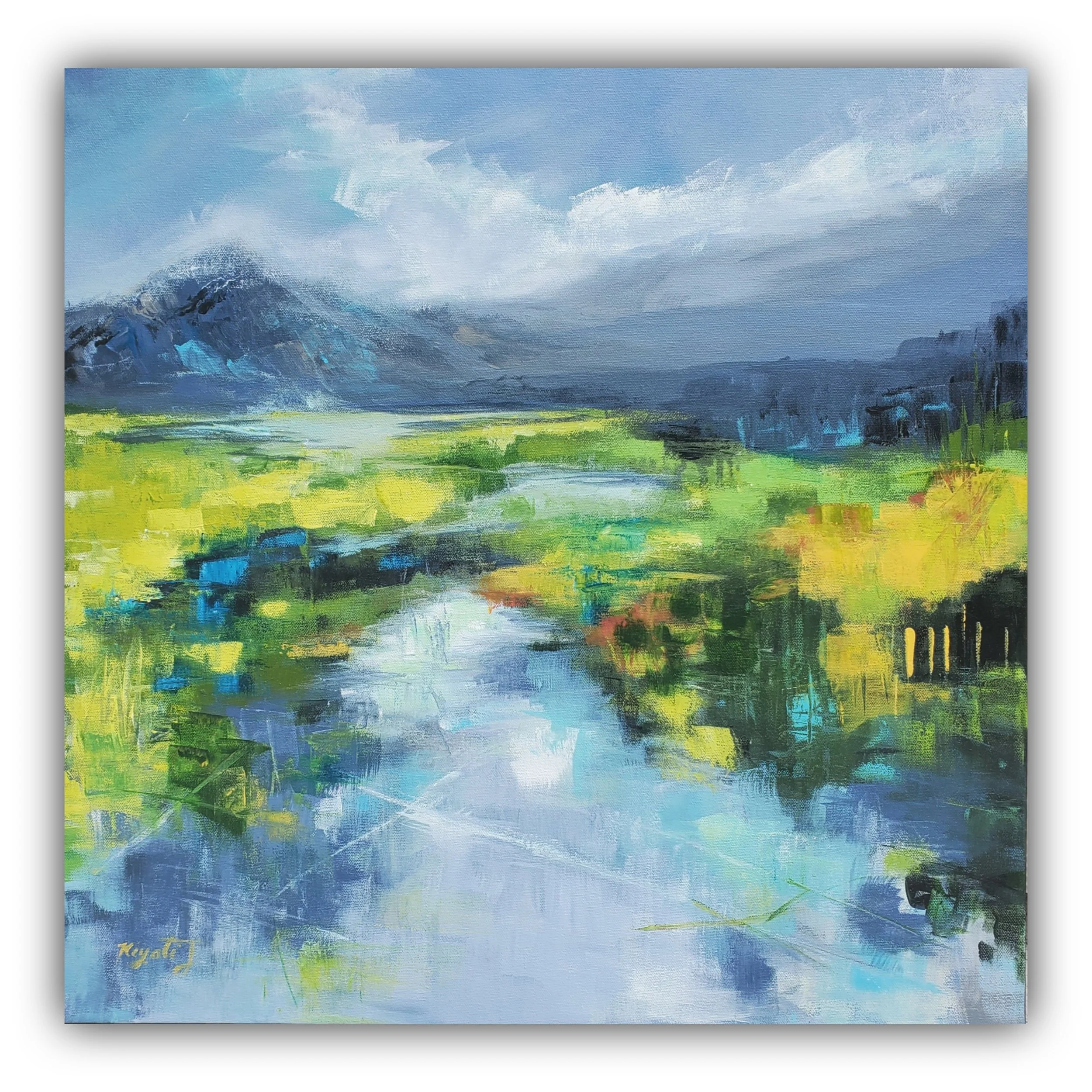 Into Stillness - 24x24 inch - Acrylics on canvas