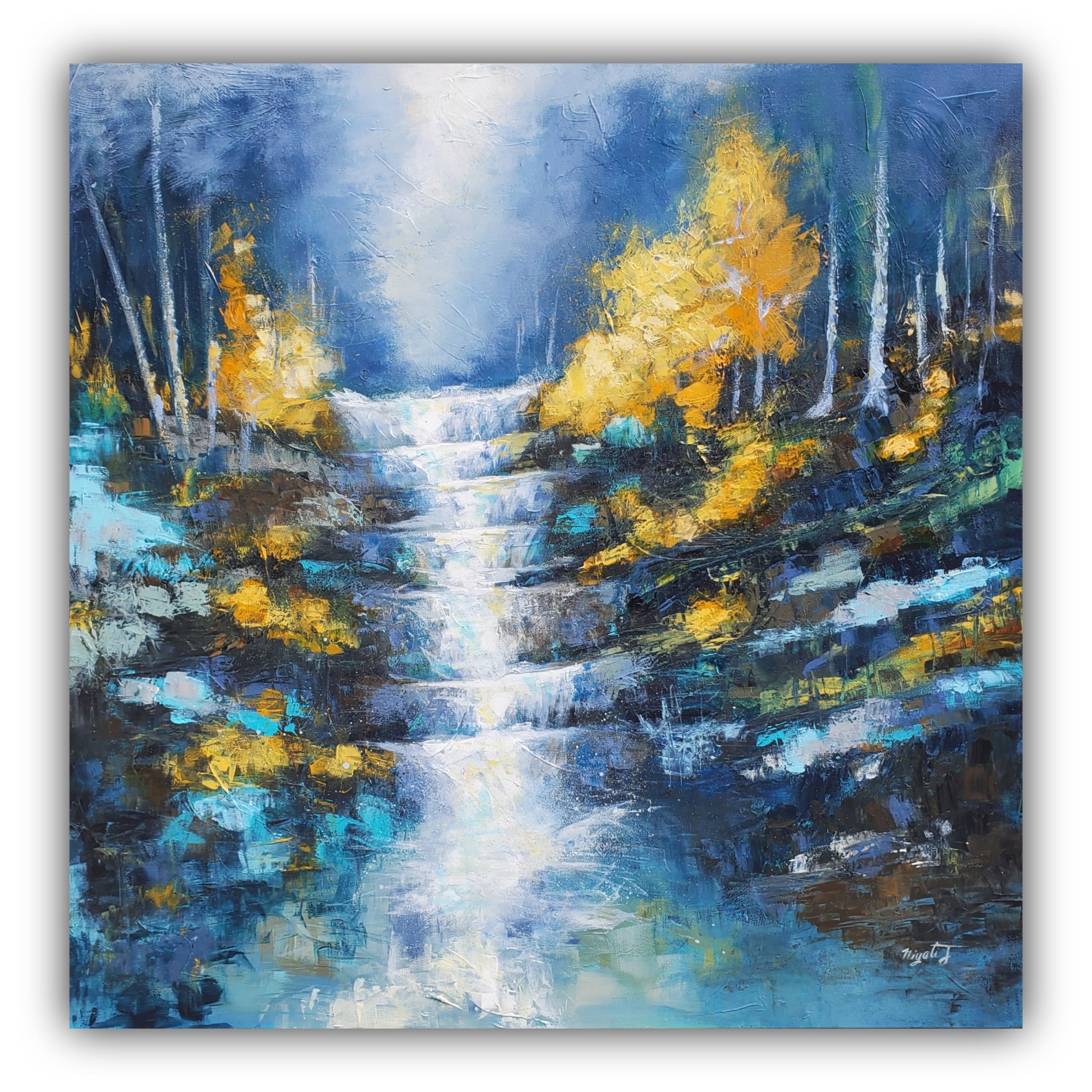 Where the Light flows - 36x36 inch