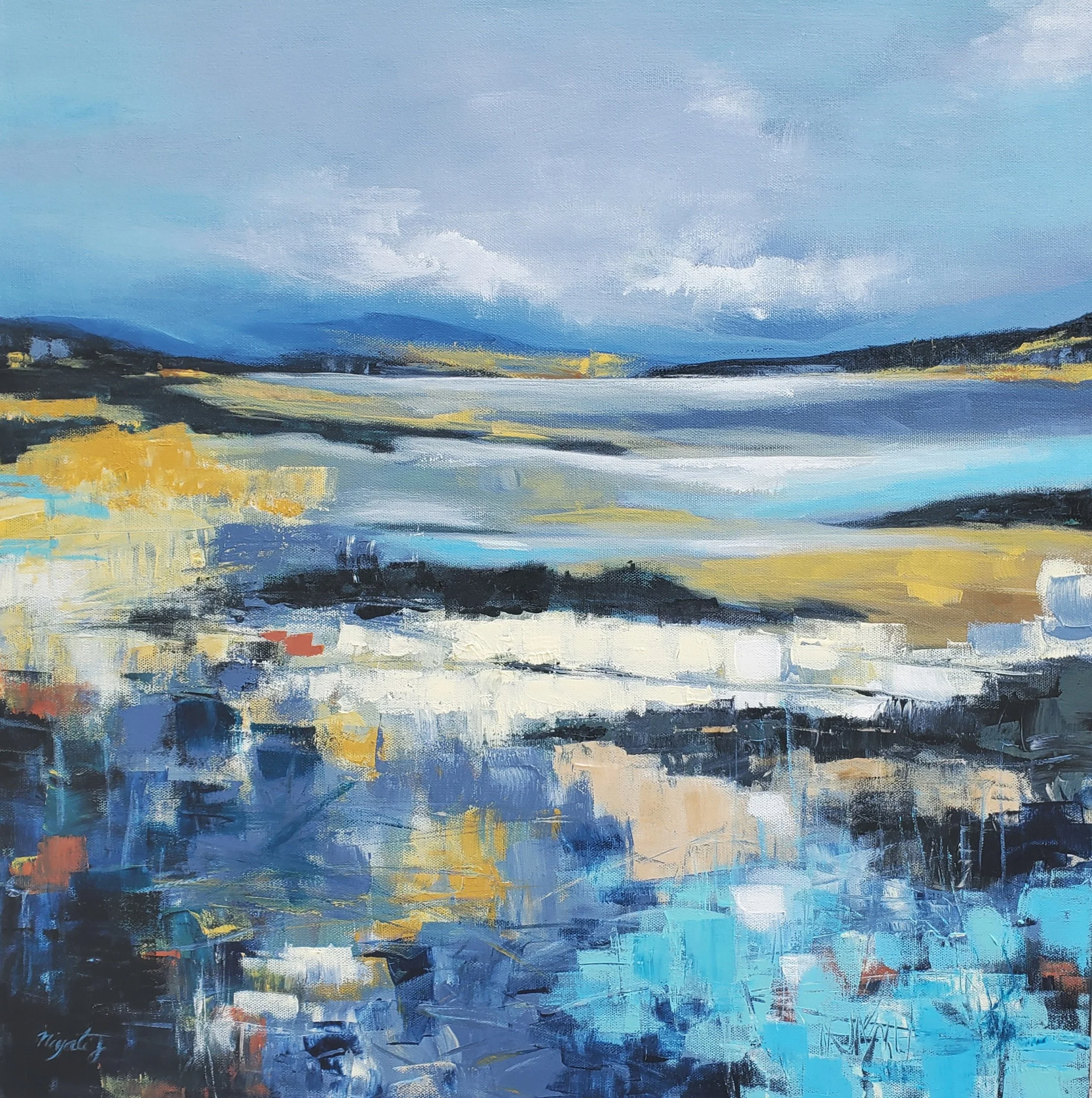 Whispers across the water - 24x24 inch