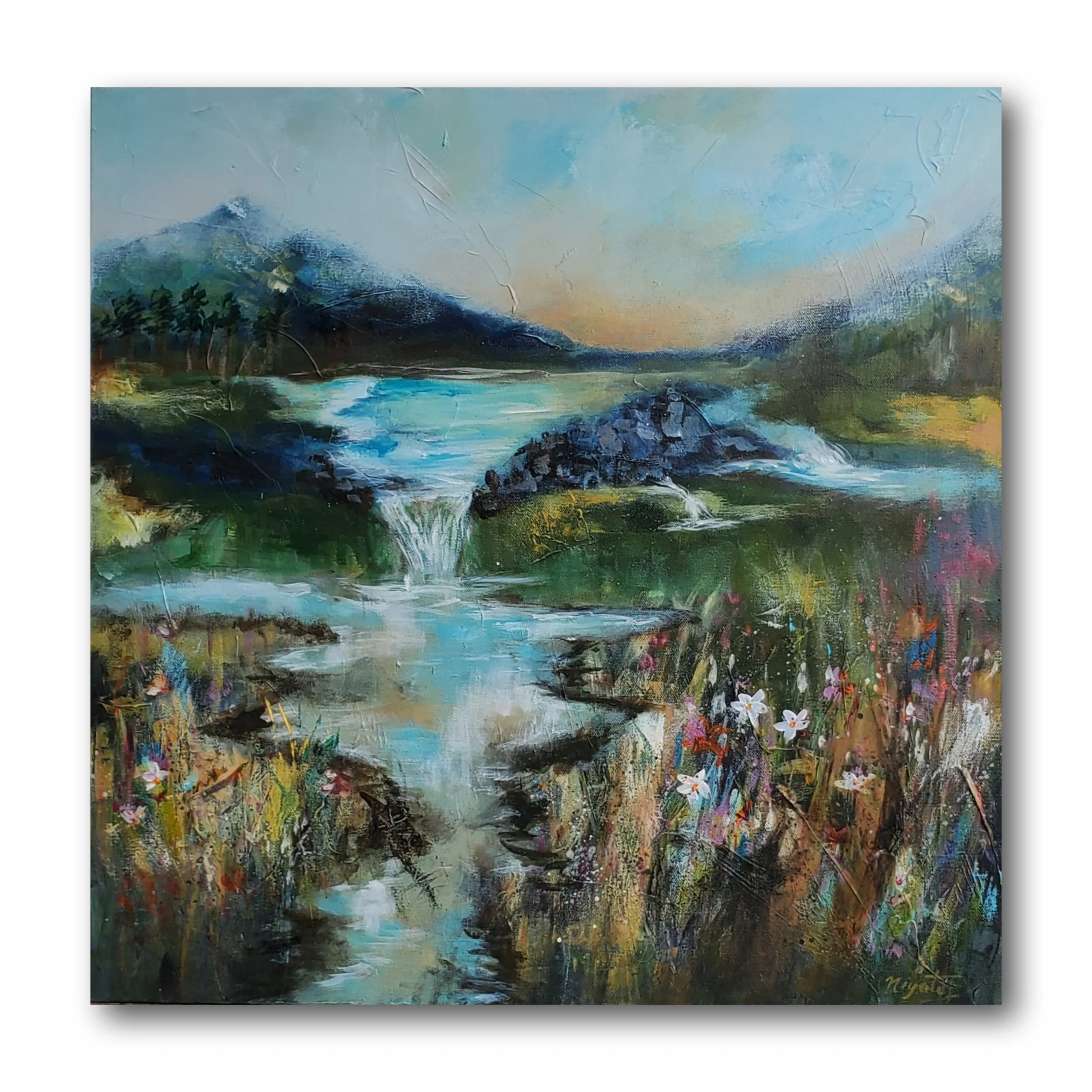 Serenade of falls - 24x24 inch