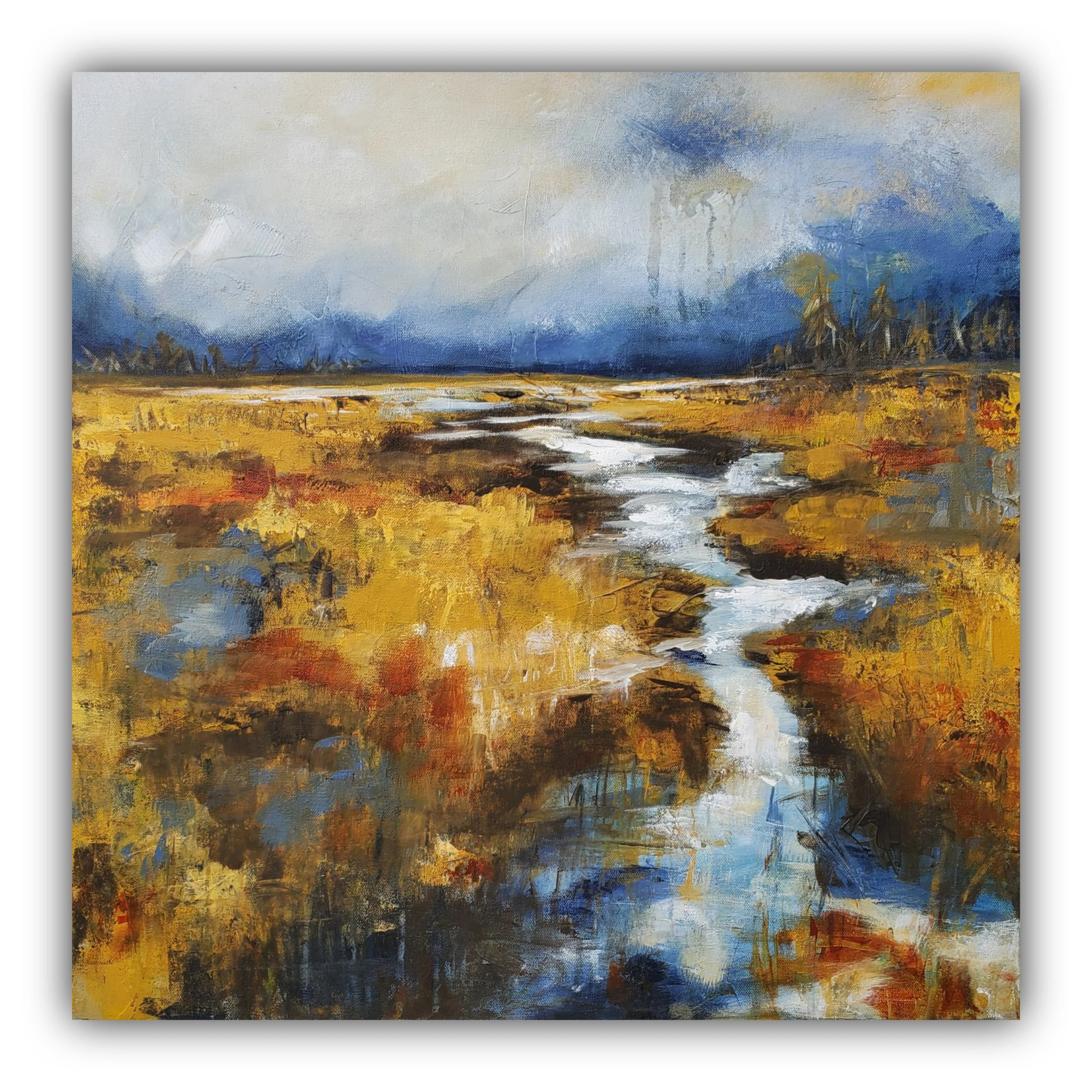 The Long Exhale - 24x24 - Acrylics on canvas
