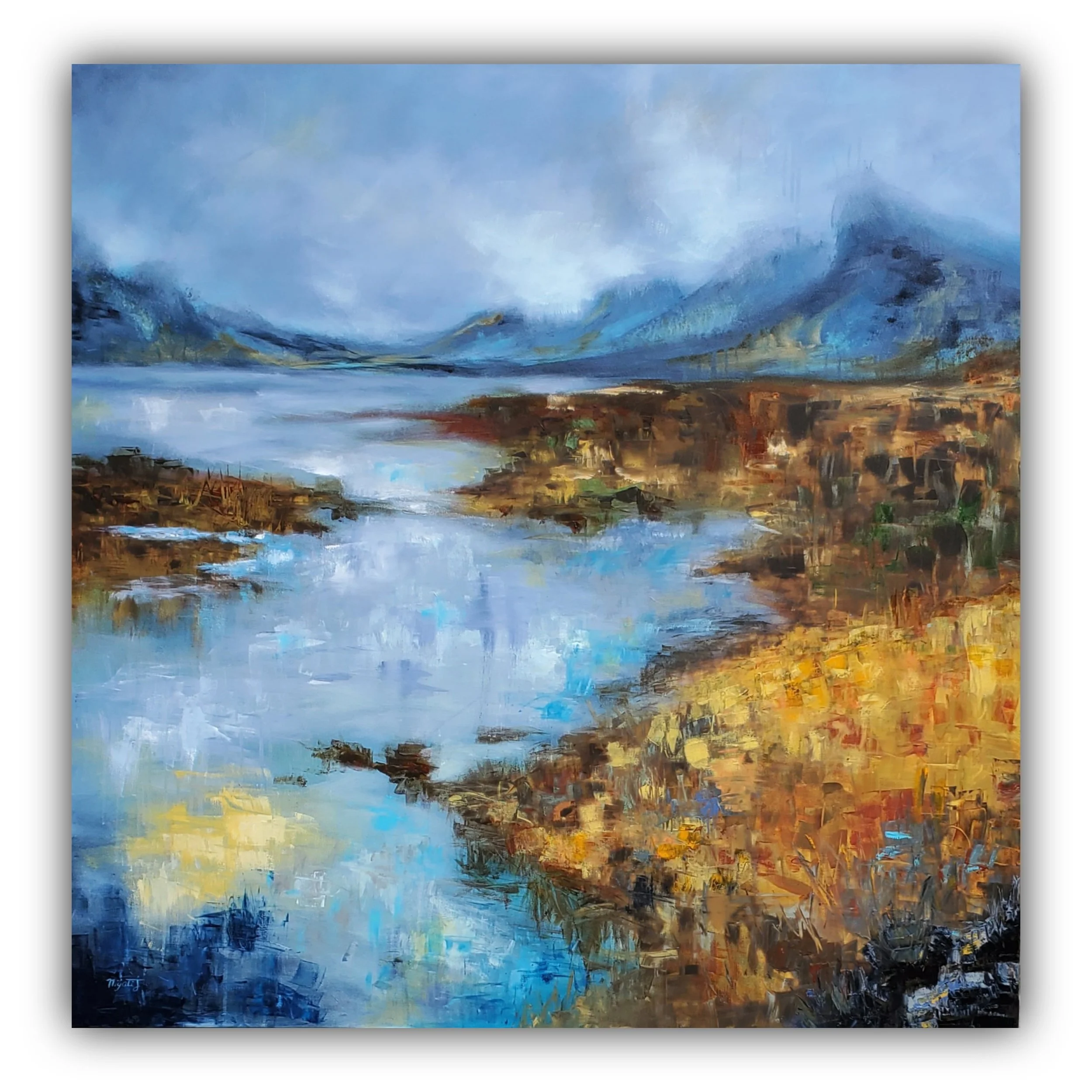 Spirit of Marsh - 48x48 inch - Acrylics on canvas