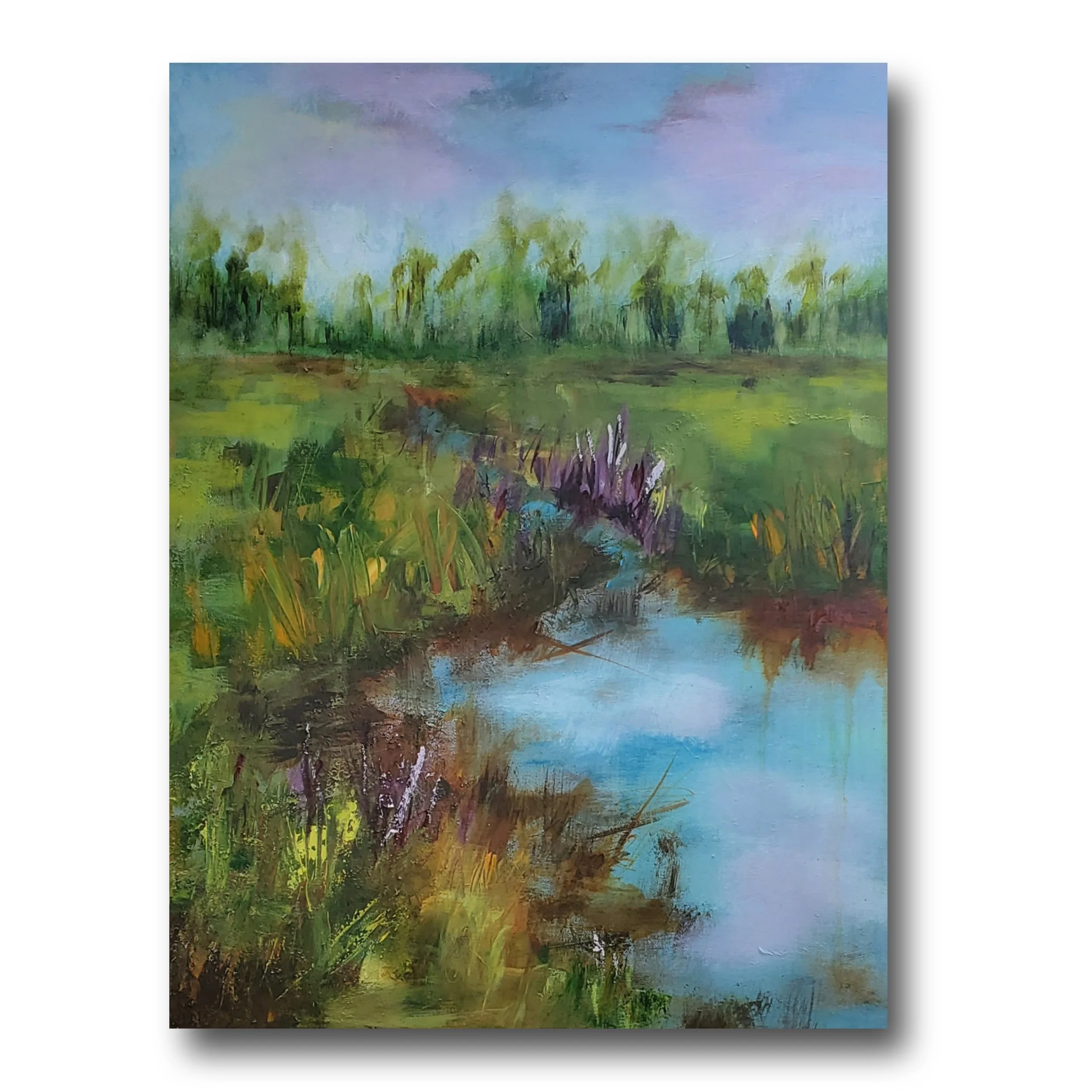 "Rooted in Serenity" 18x24in Acrylics on canvas