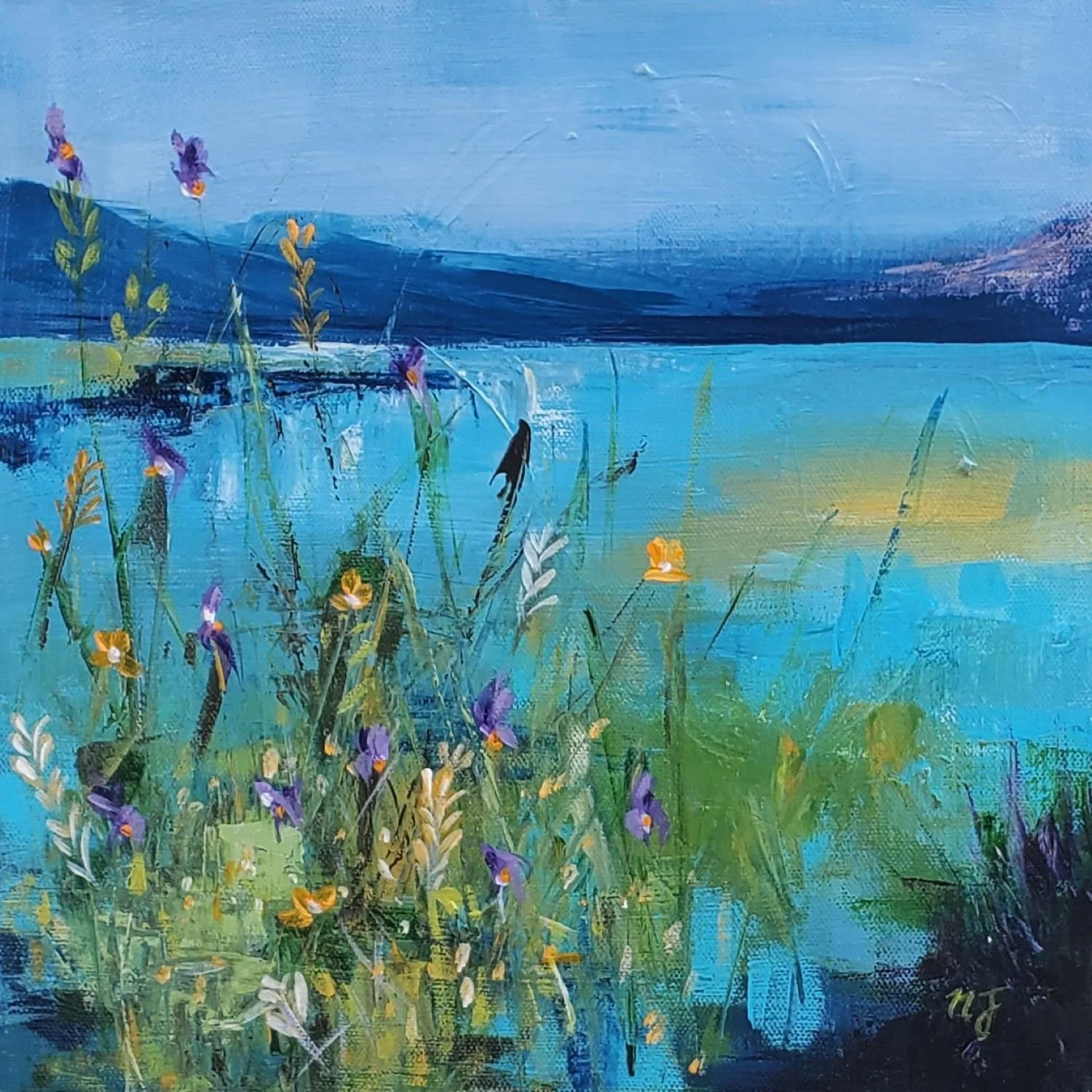 Blue Wildflower Meadow_12x12inch_Acrylics on canvas_$425.jpg