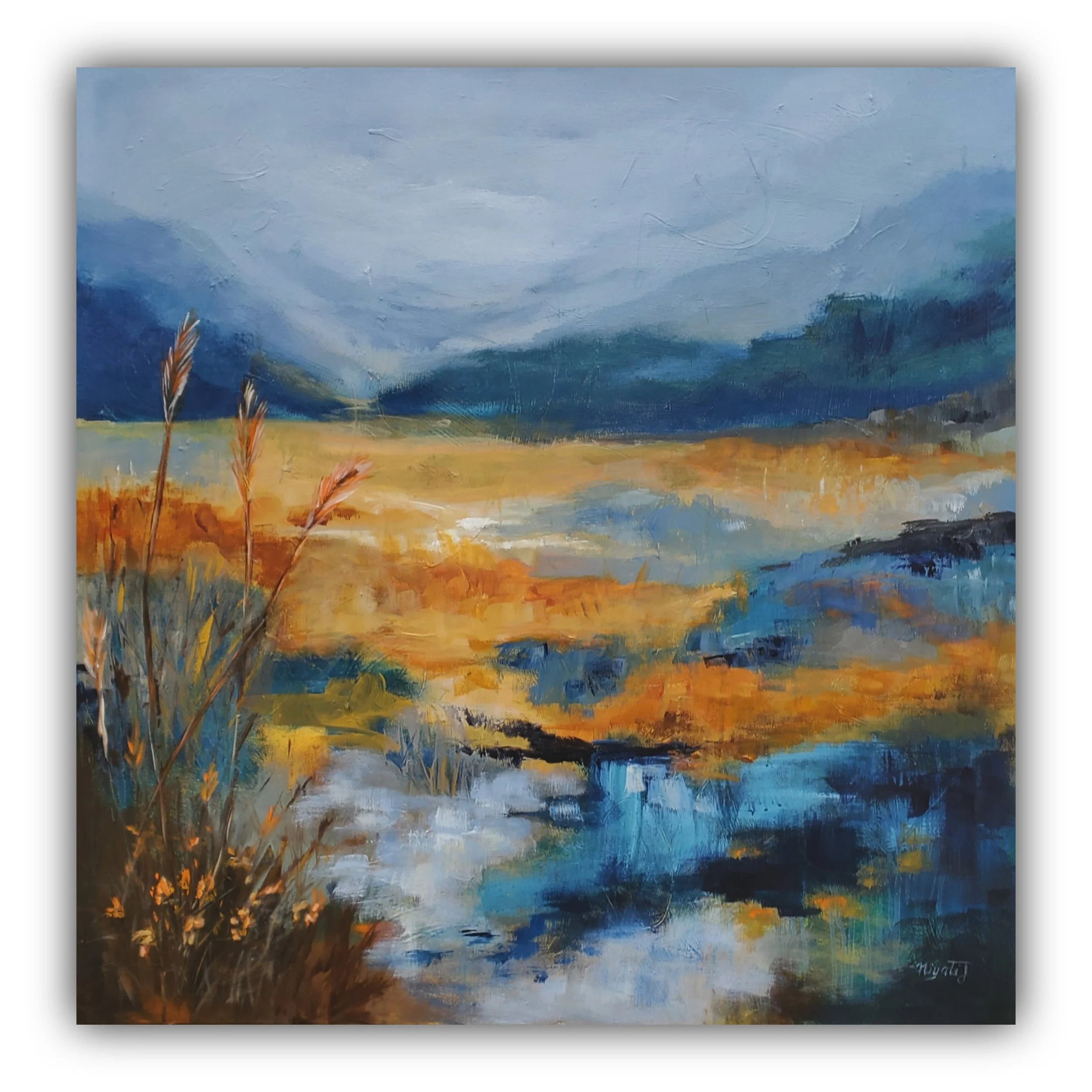 Where Silence Speaks - 36x36 inch - Acrylics on canvas