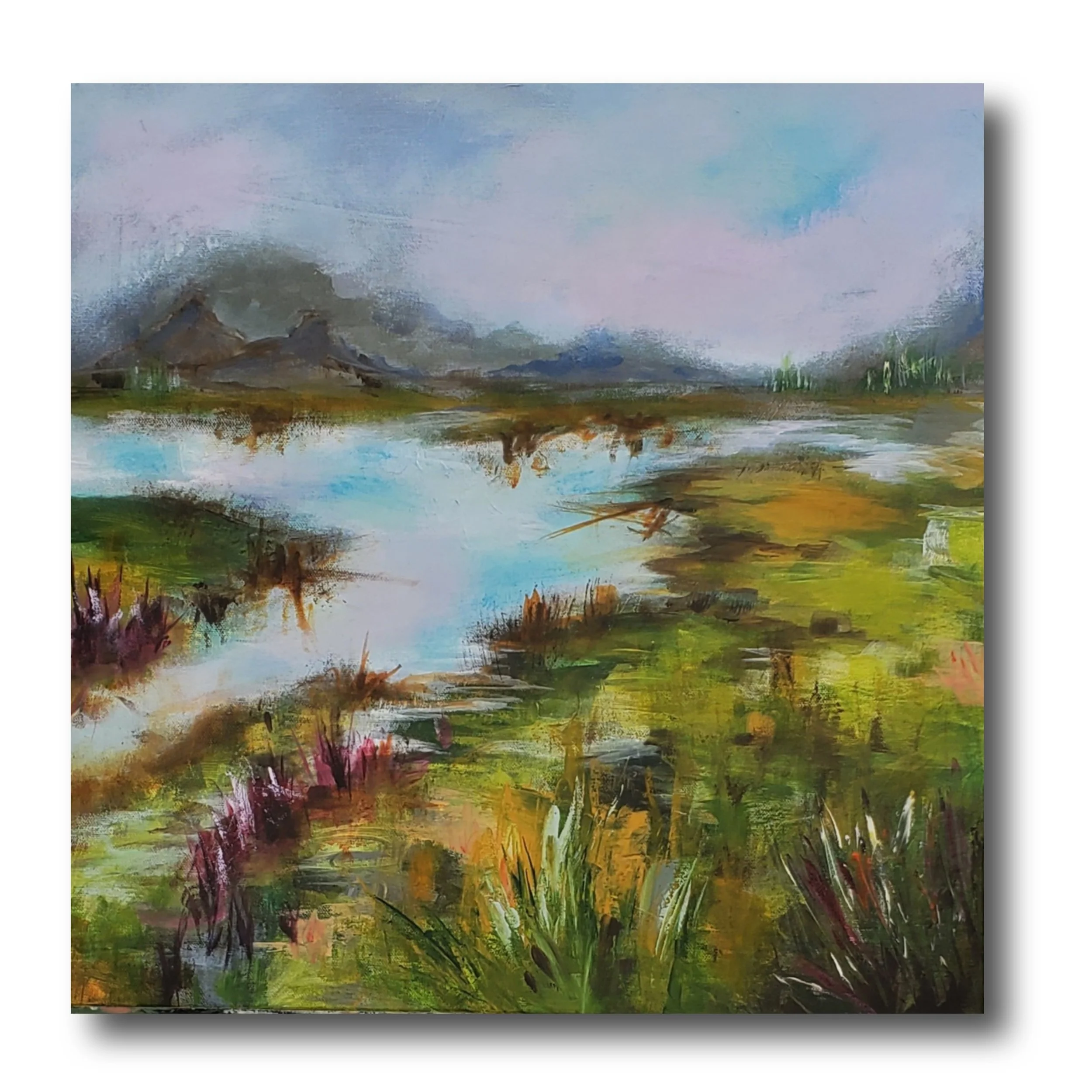 Riverbend - 20x20 inch - Acrylics on canvas (Sold)