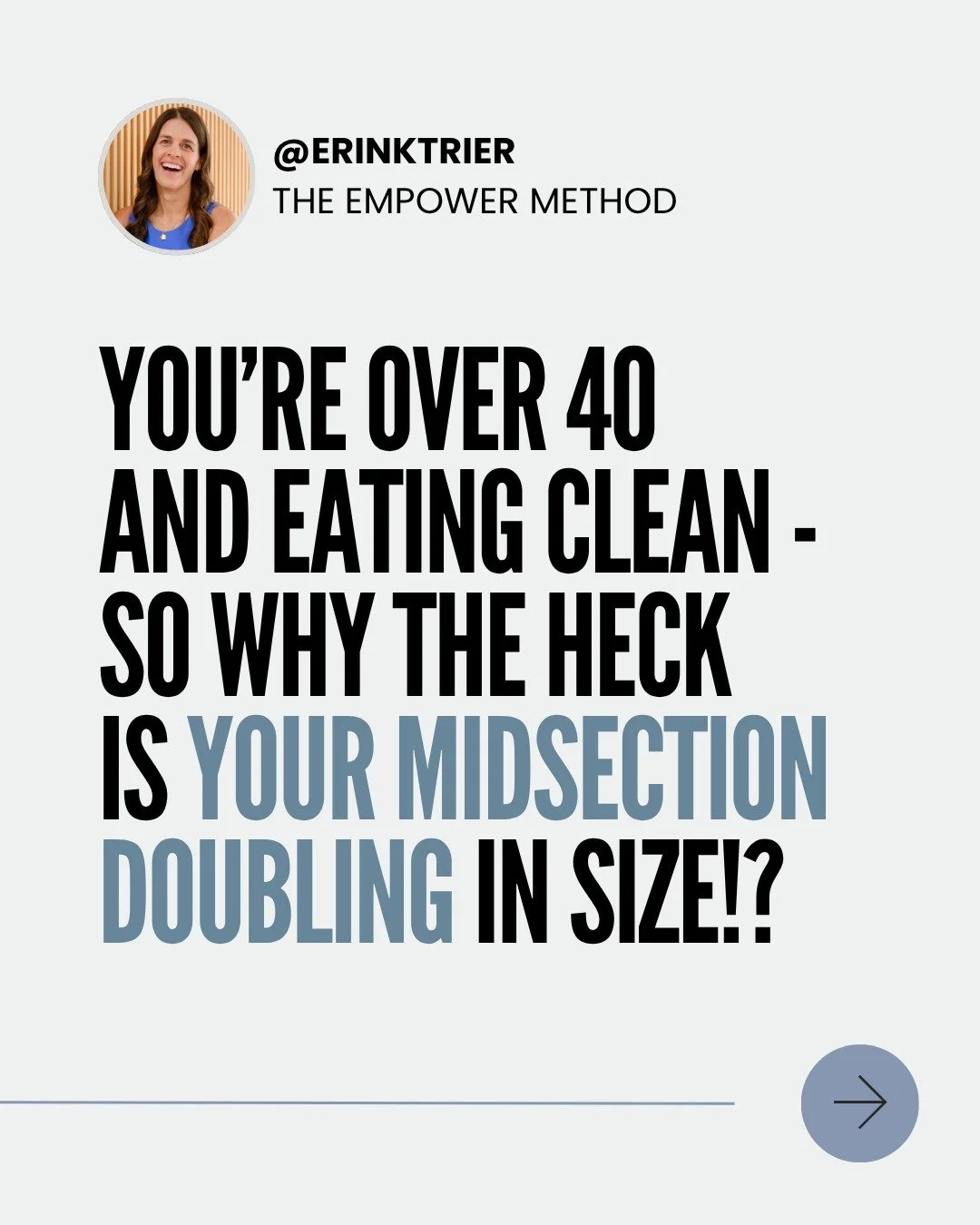 It's frustrating, I know.
You're NOT alone!

Drop GUIDE and I'll send you my playbook on how to "Break Through the Midlife Midsection". ❤️⬇️