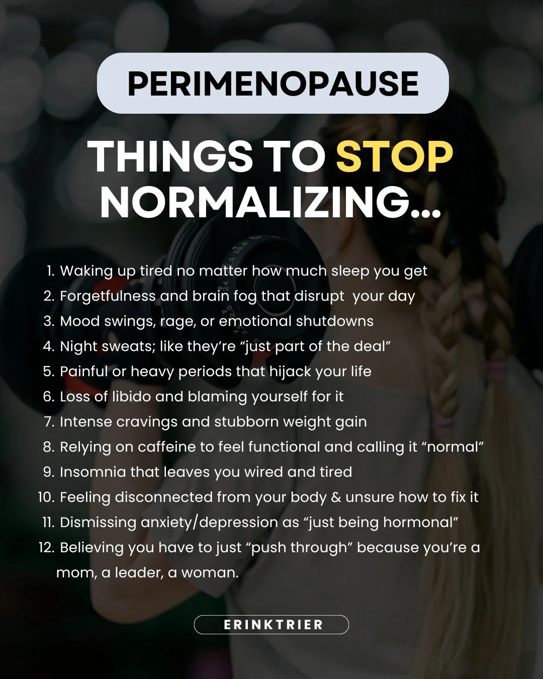 So many women are silently suffering. Especially in midlife and perimenopause. 

And for years - I was one of them. 🙋🏻&zwj;♀️

Brushing off deep fatigue, intense mood swings, debilitating anxiety, stubborn weight gain and hormonal chaos as &ldquo;n