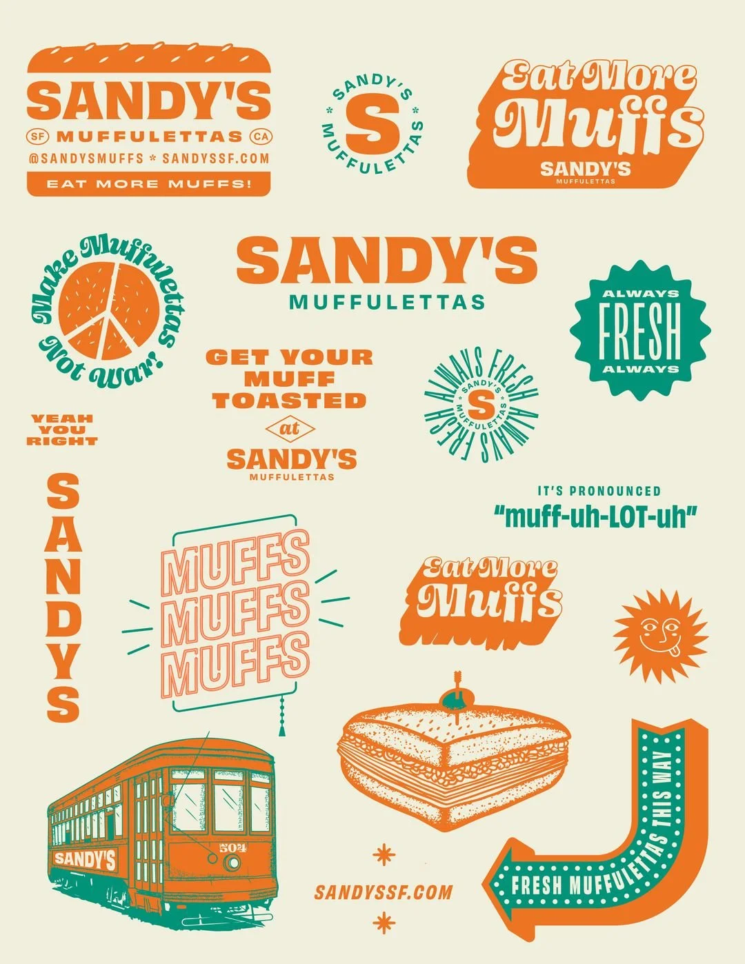 Sandy's Muffulettas, Visual Identity