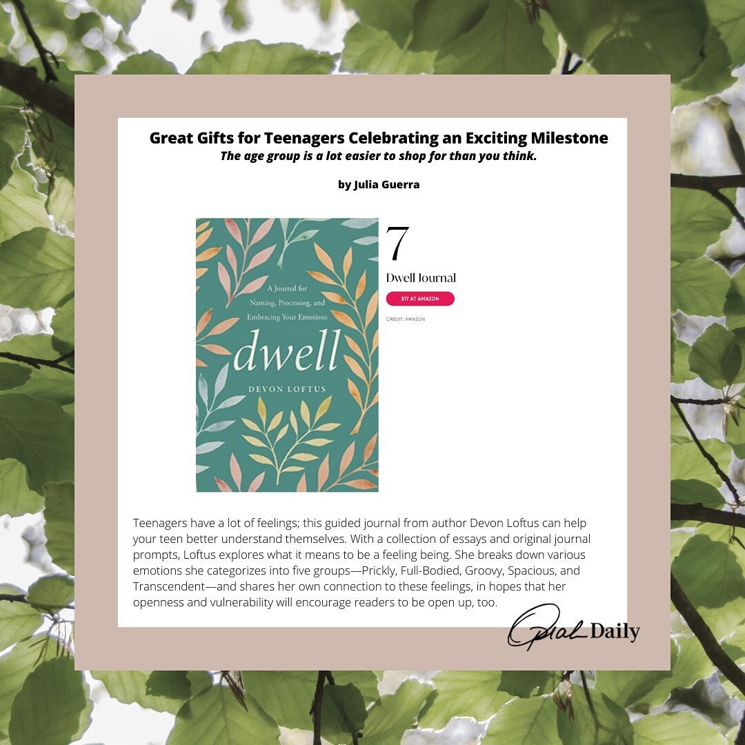 T-1 day until DWELL is out in the world!⁣
⁣
Thank you @juliee_girl for including it in your gift guide for Teenagers Celebrating an Exciting Milestone for @oprahdaily 🤩⁣
⁣
⁣
⁣
#lenarosepr #journaling #newbook #giftguide #mentalhealth