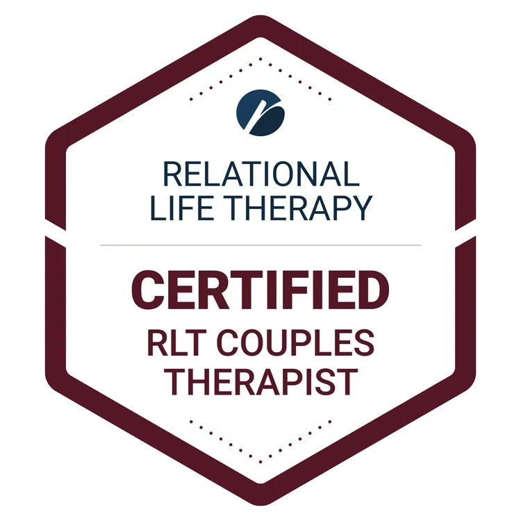 Certified Relational Life Therapy (RLT) couples therapist badge