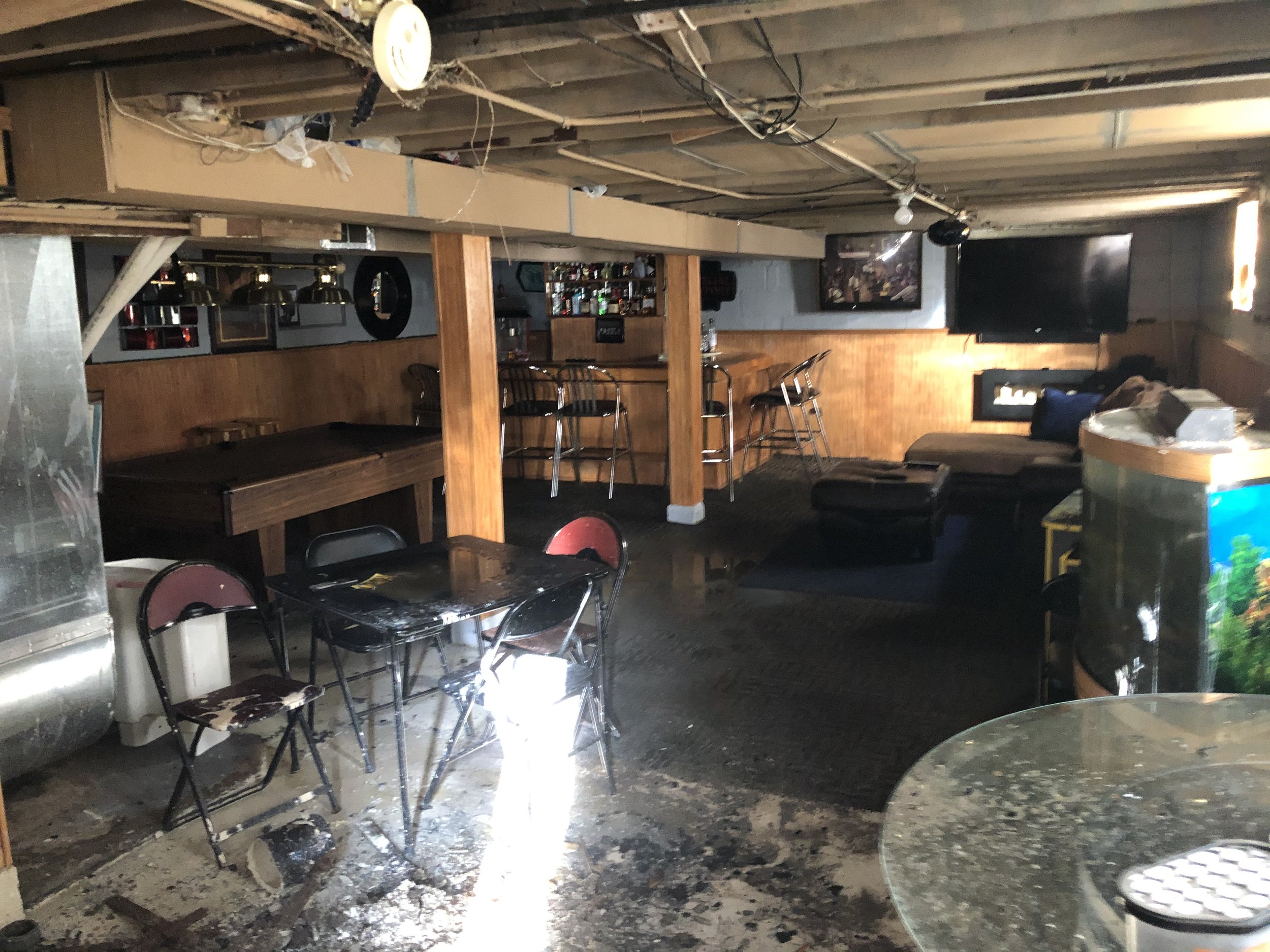 basement, before