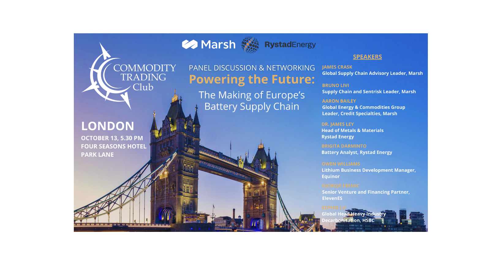 LONDON - Powering the Future: The Making of Europe’s Battery Supply Chain