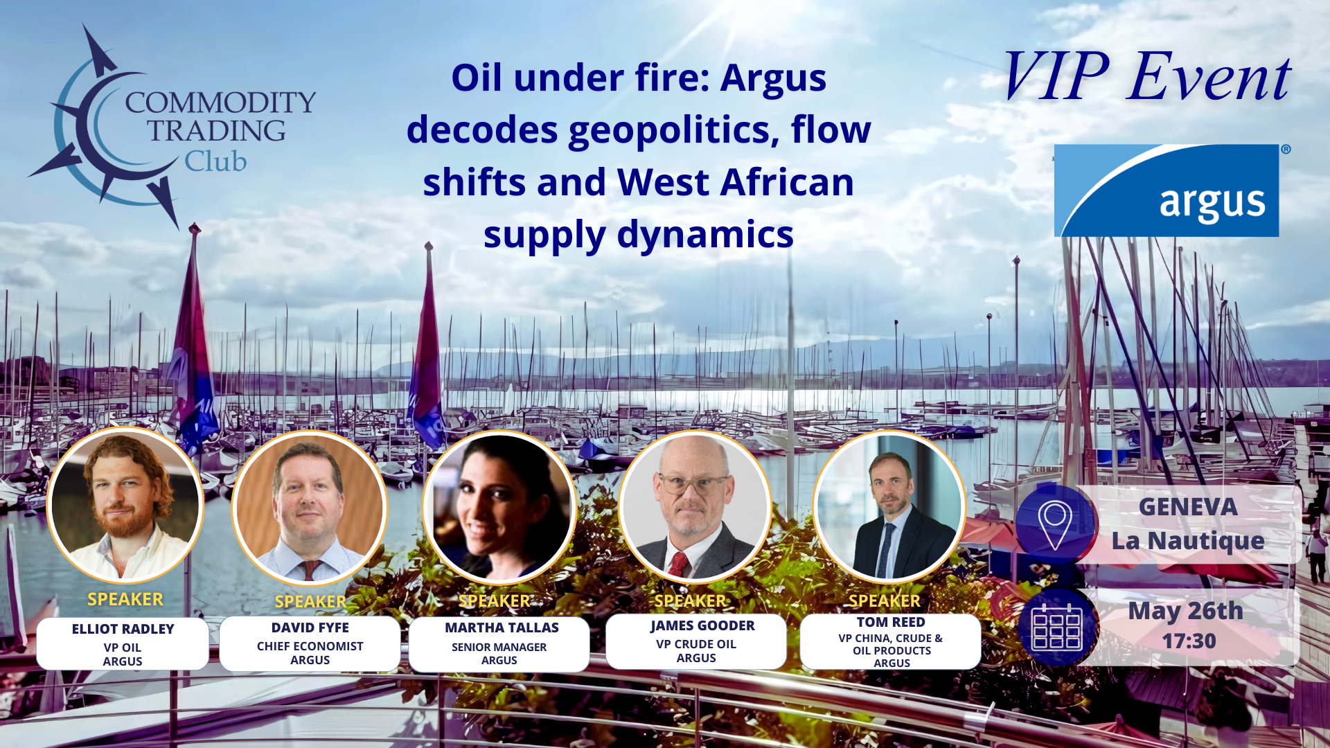 Geneva - VIP Event - Oil under fire: Argus decodes geopolitics, flow shifts and West African supply dynamics