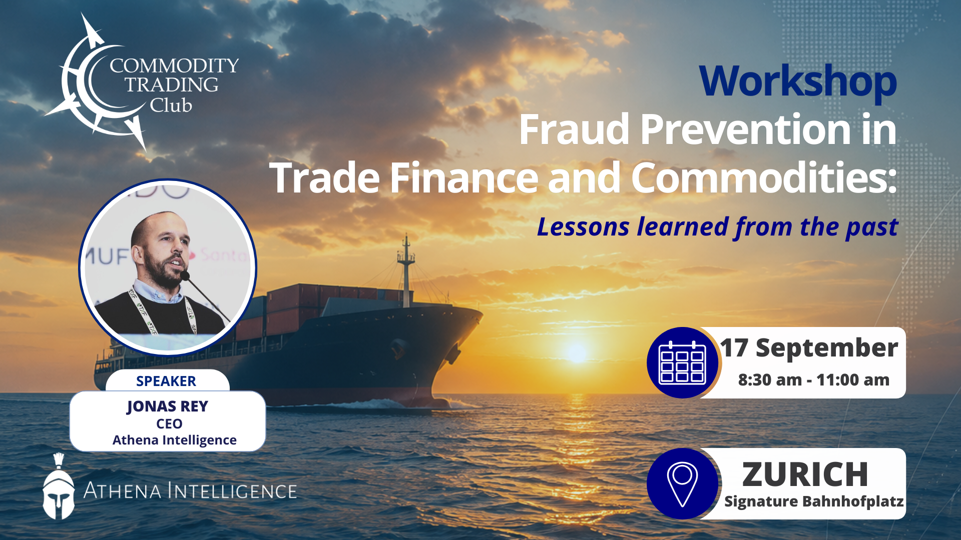 Zurich - Workshop on&nbsp;Fraud Prevention in Trade Finance and Commodities: lessons learned from the past
