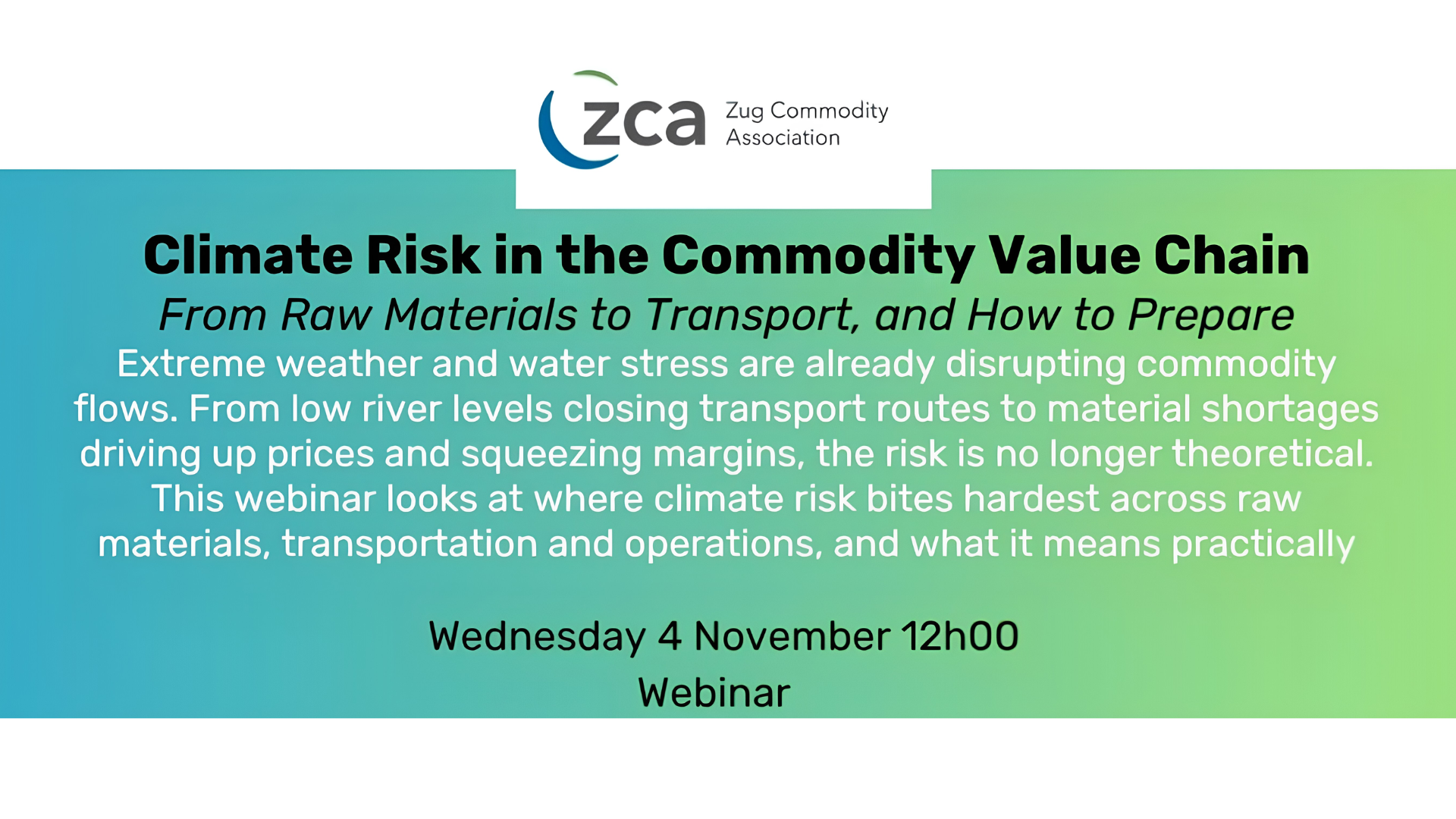 Partner Event - Webinar by DNV: Climate Risk in the Commodity Value Chain