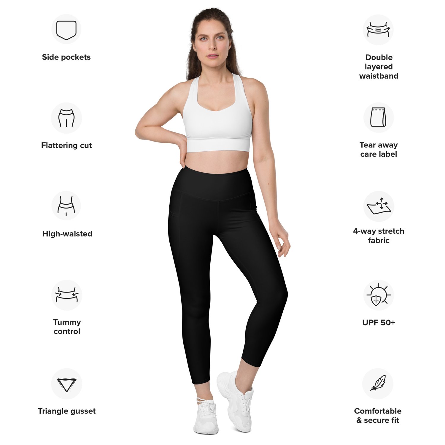 Solid Black - Yoga Pants w/pockets — Gilted Goose