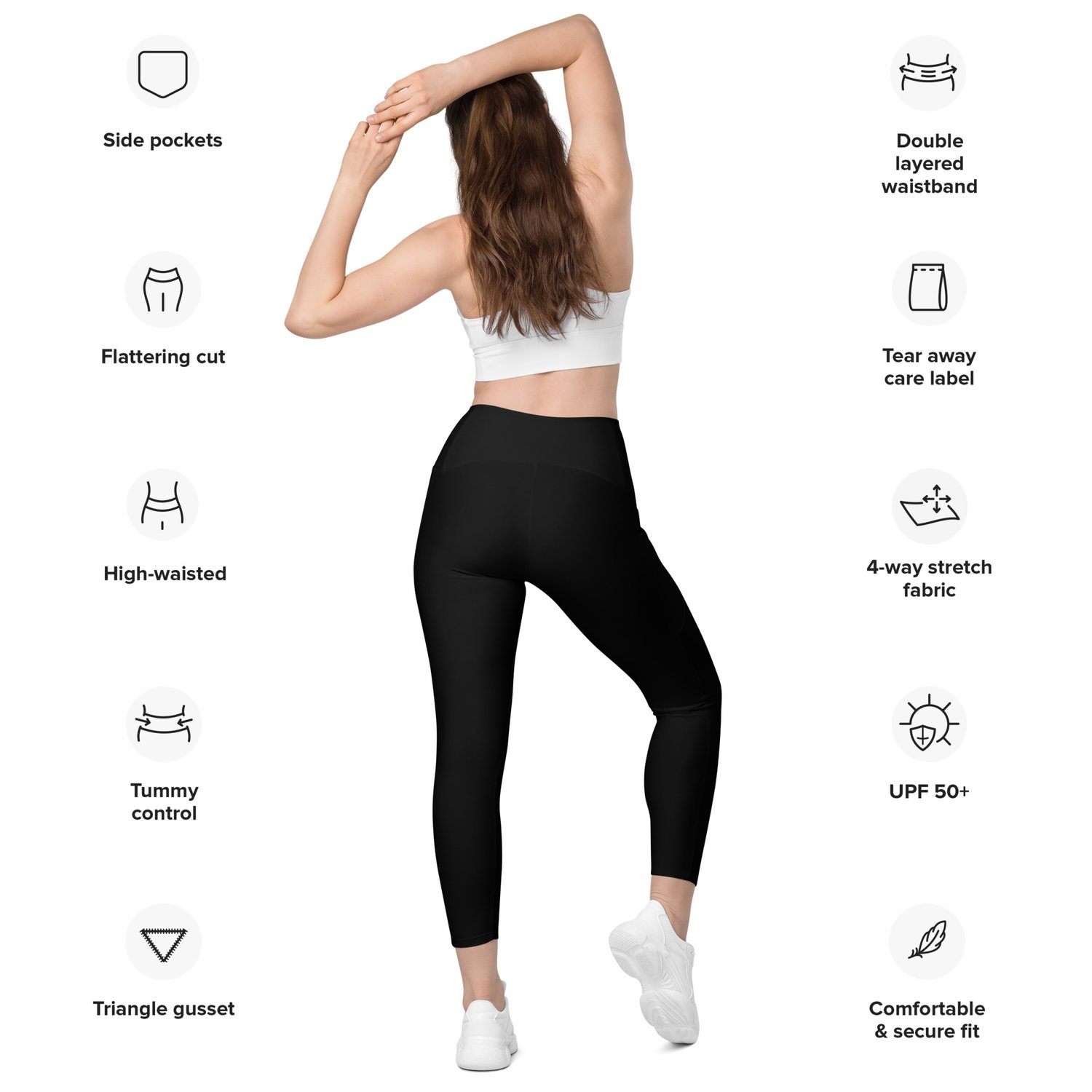 Solid Black - Yoga Pants w/pockets — Gilted Goose