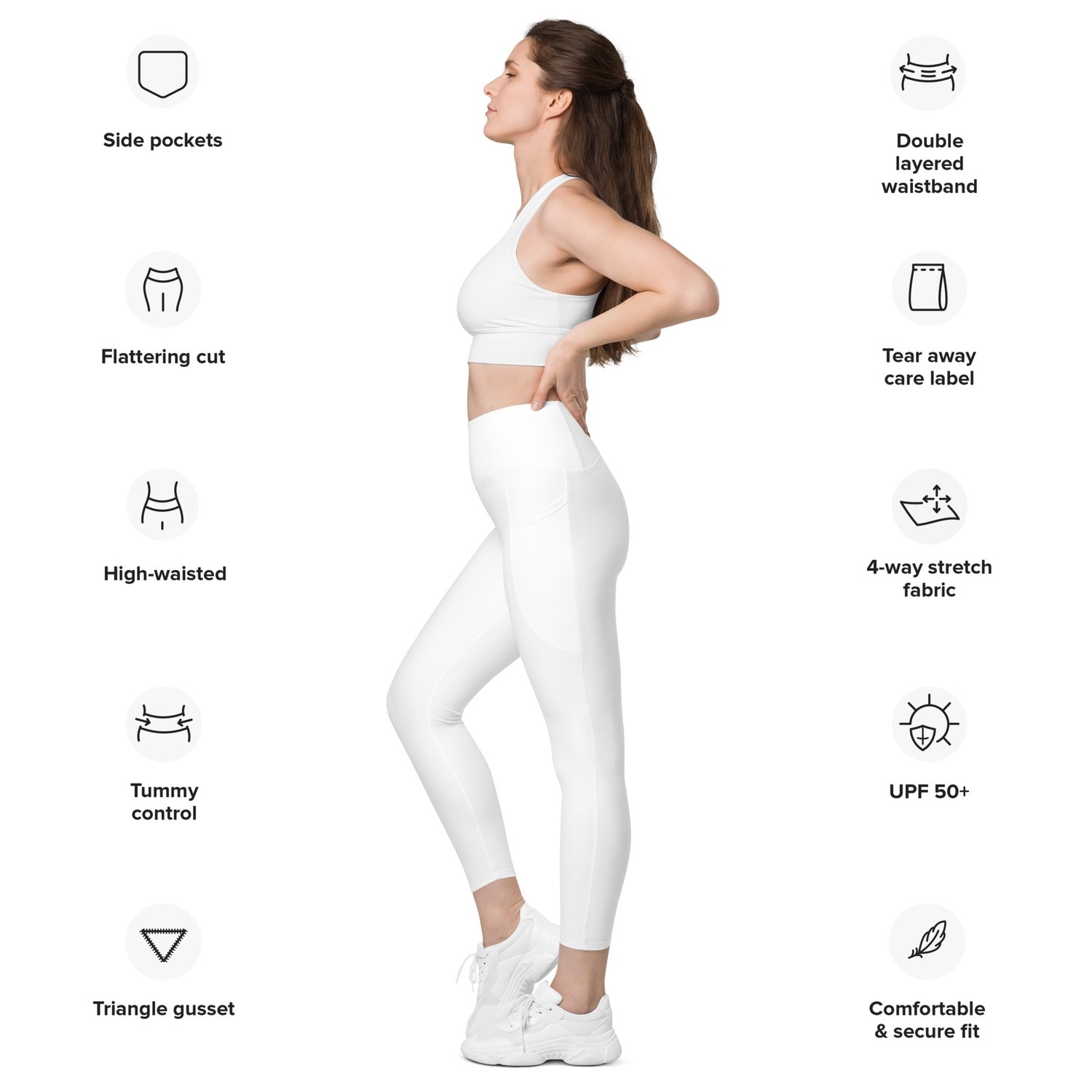 Snow White - Yoga Pants w/pockets — Gilted Goose
