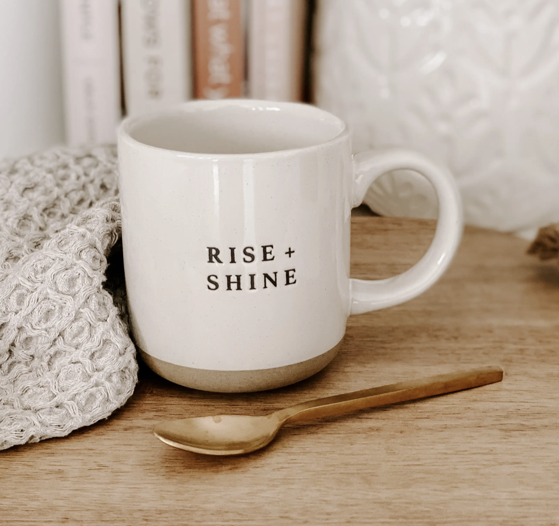 Rise + Shine Stoneware Coffee Mug
