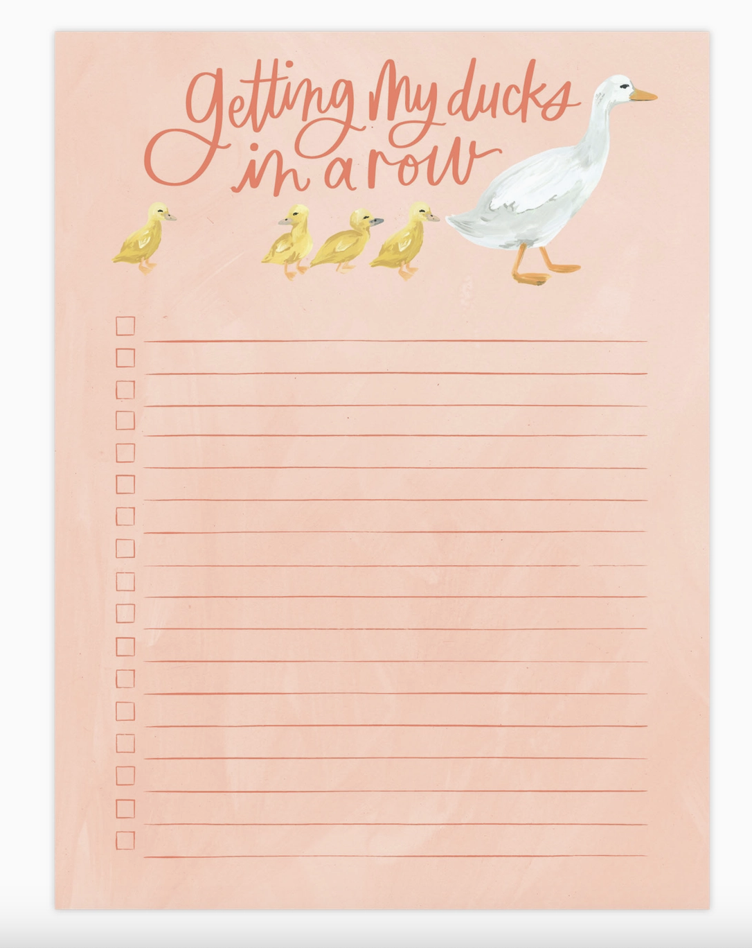 Getting My Ducks in a Row Notepad