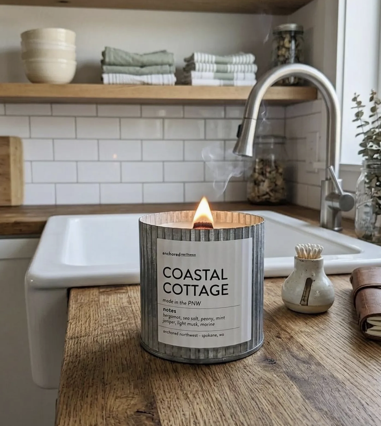 Coastal Cottage Rustic Vintage Farmhouse Candle