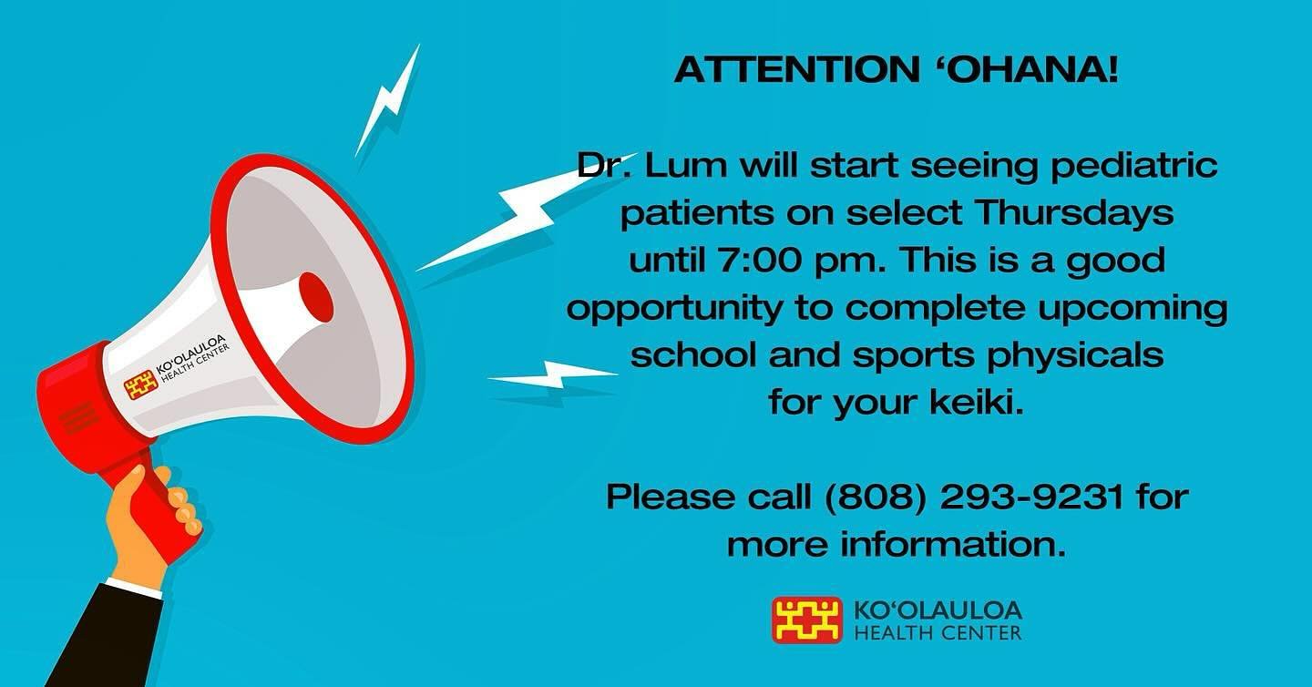Dr. Lum Extended Hours