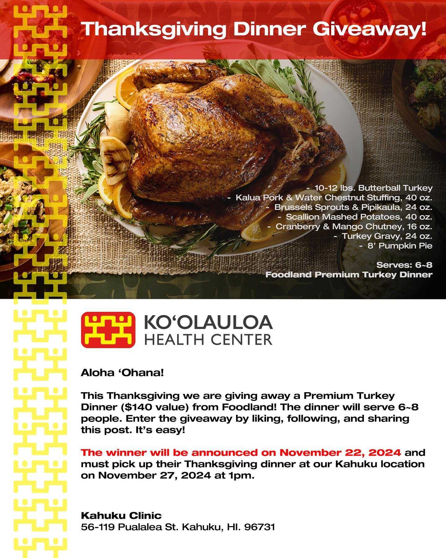 Aloha &lsquo;Ohana!

Today is the LAST DAY to like, follow, and share this post. Hope you take advantage of this wonderful Thanksgiving Giveaway! We will announce the winner tomorrow!

Here are the details:

This Thanksgiving we are giving away a Pre