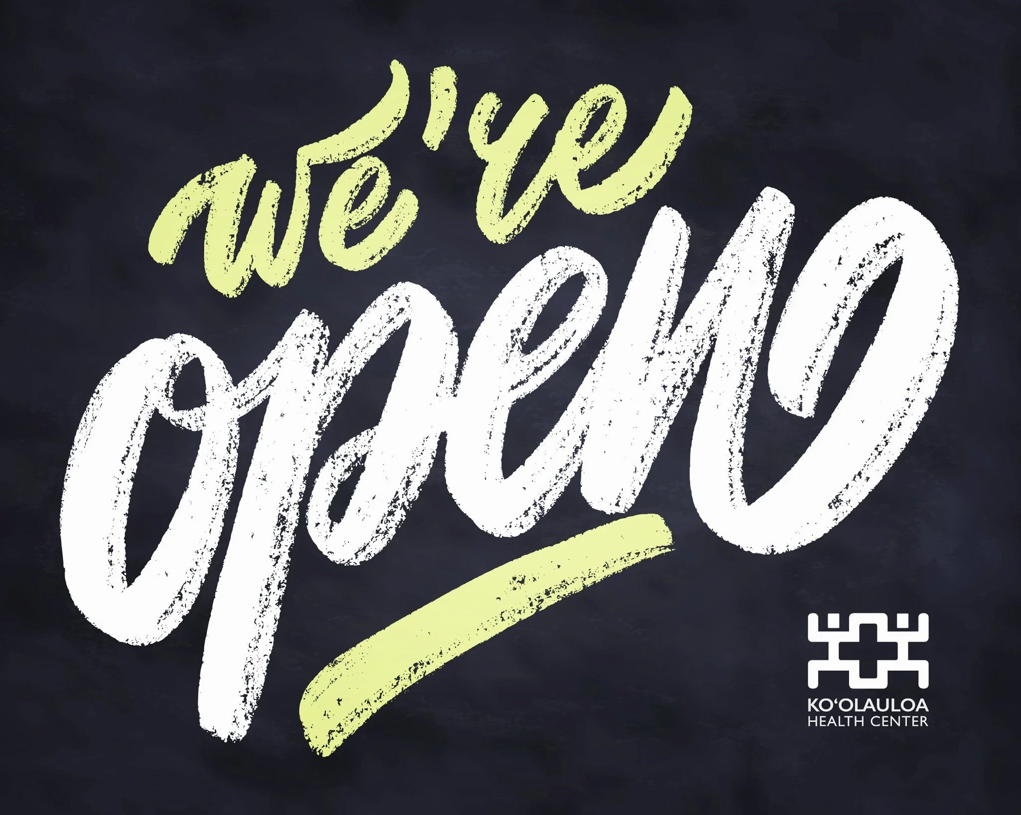 We're Open