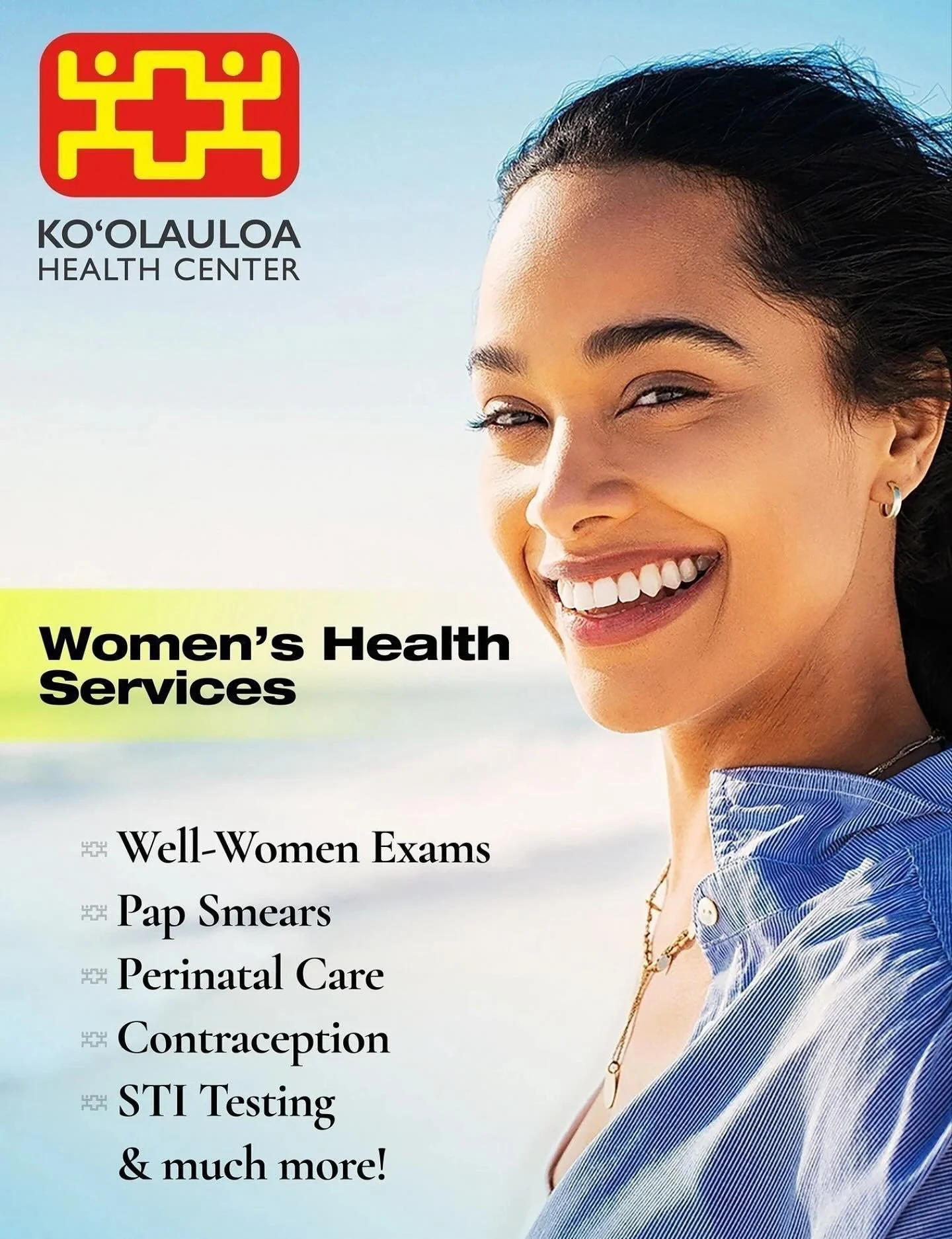 Aloha &lsquo;Ohana!

Did you know that Ko&rsquo;olauloa Health Center provides comprehensive and compassionate care for women including well-woman exams, pap smears, perinatal care, contraception, STI testing, and much more?

Make an appointment with