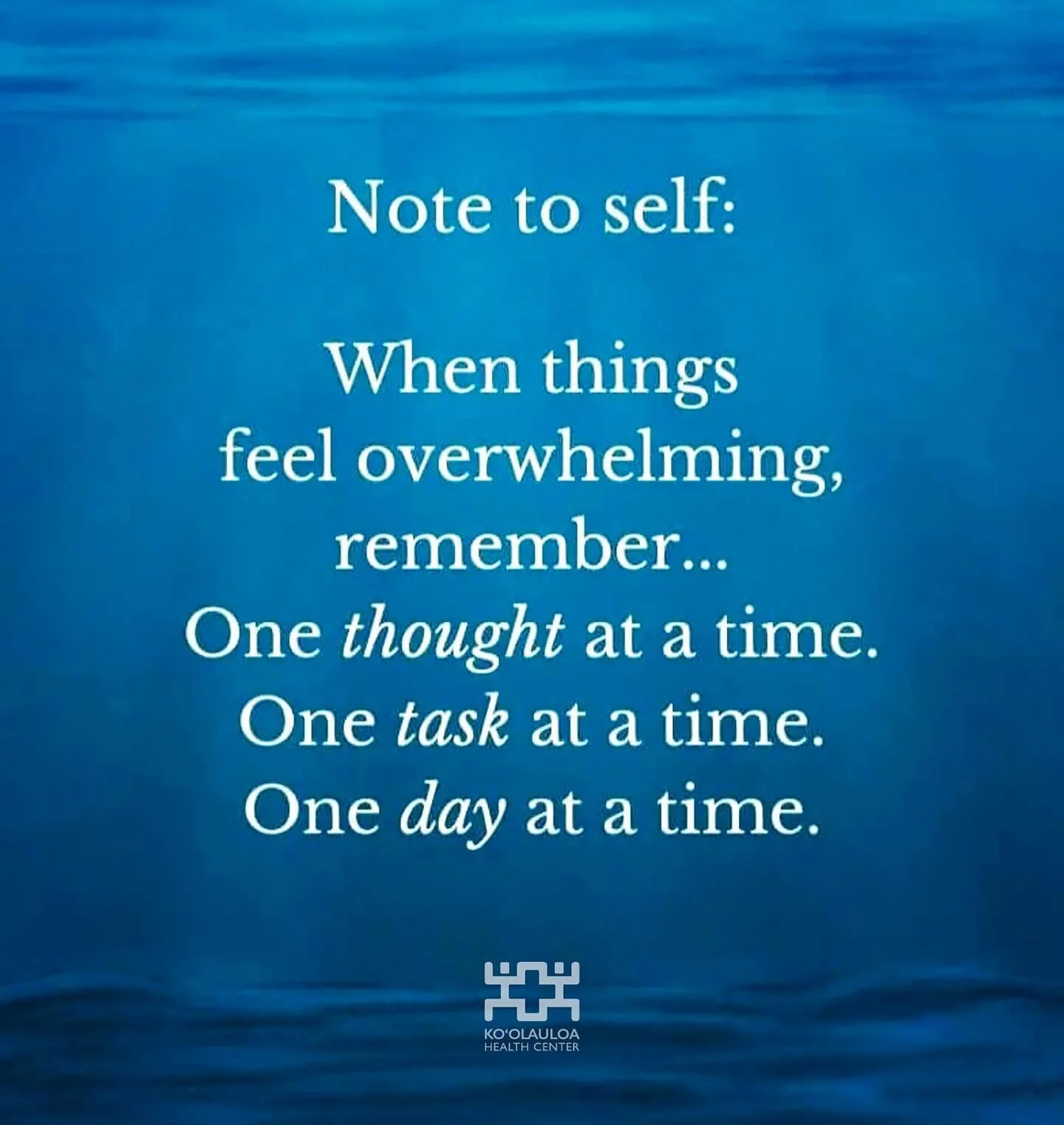 Note to Self (and family...)