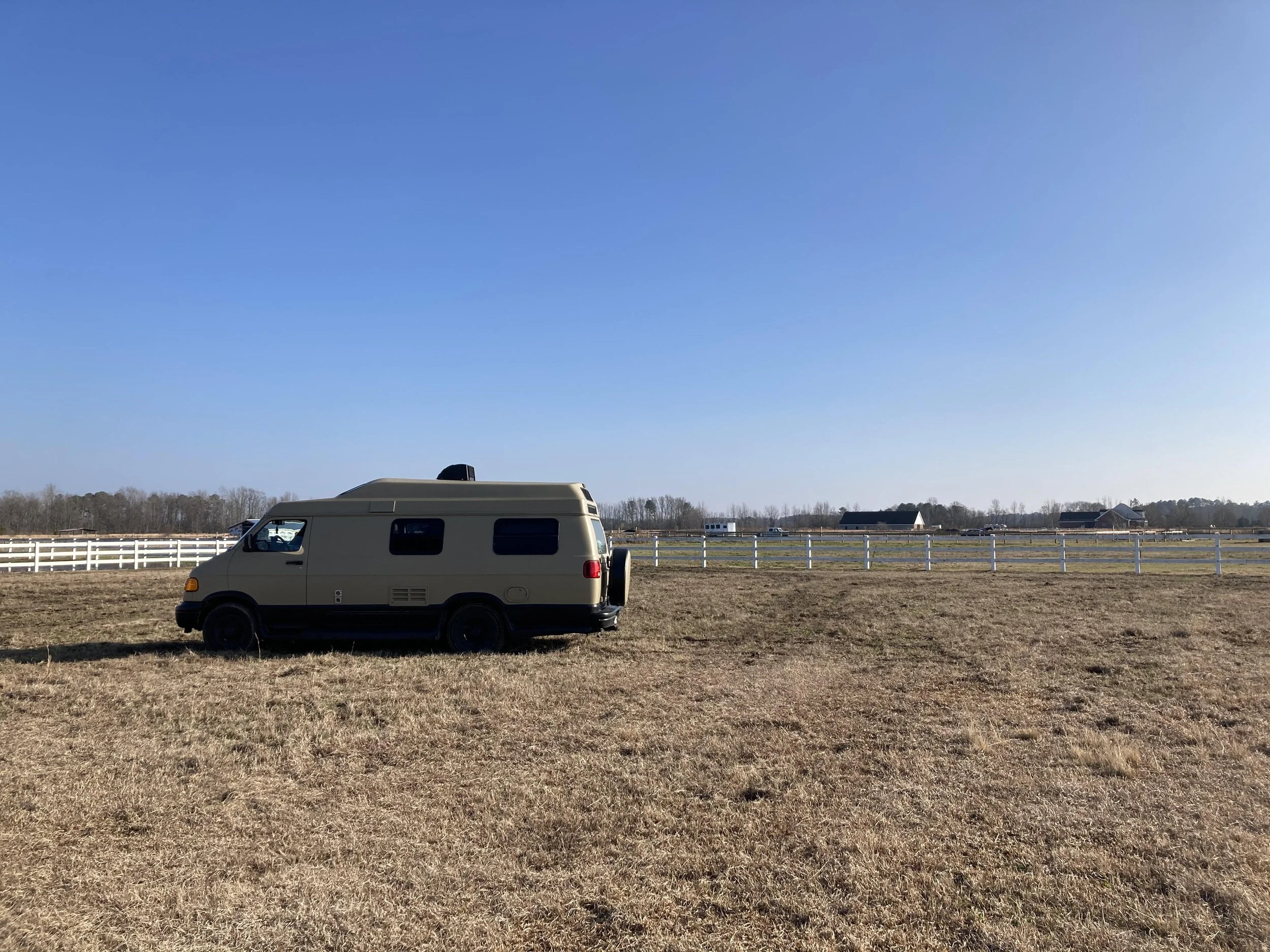 dodge ram van stuck in field in Parkton NC