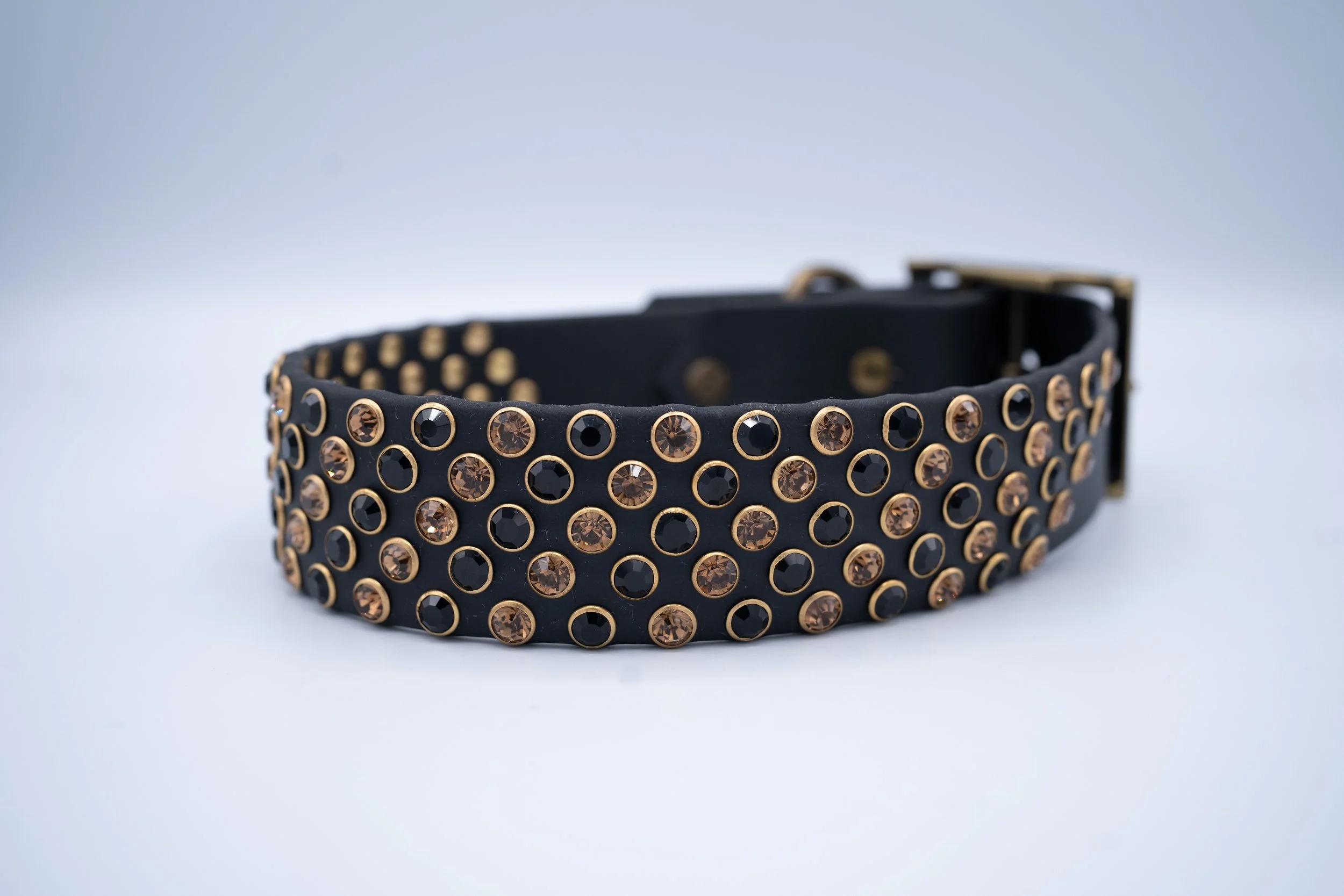 17 - 19” Inches / 1.5" Black Biothane Dog Collar