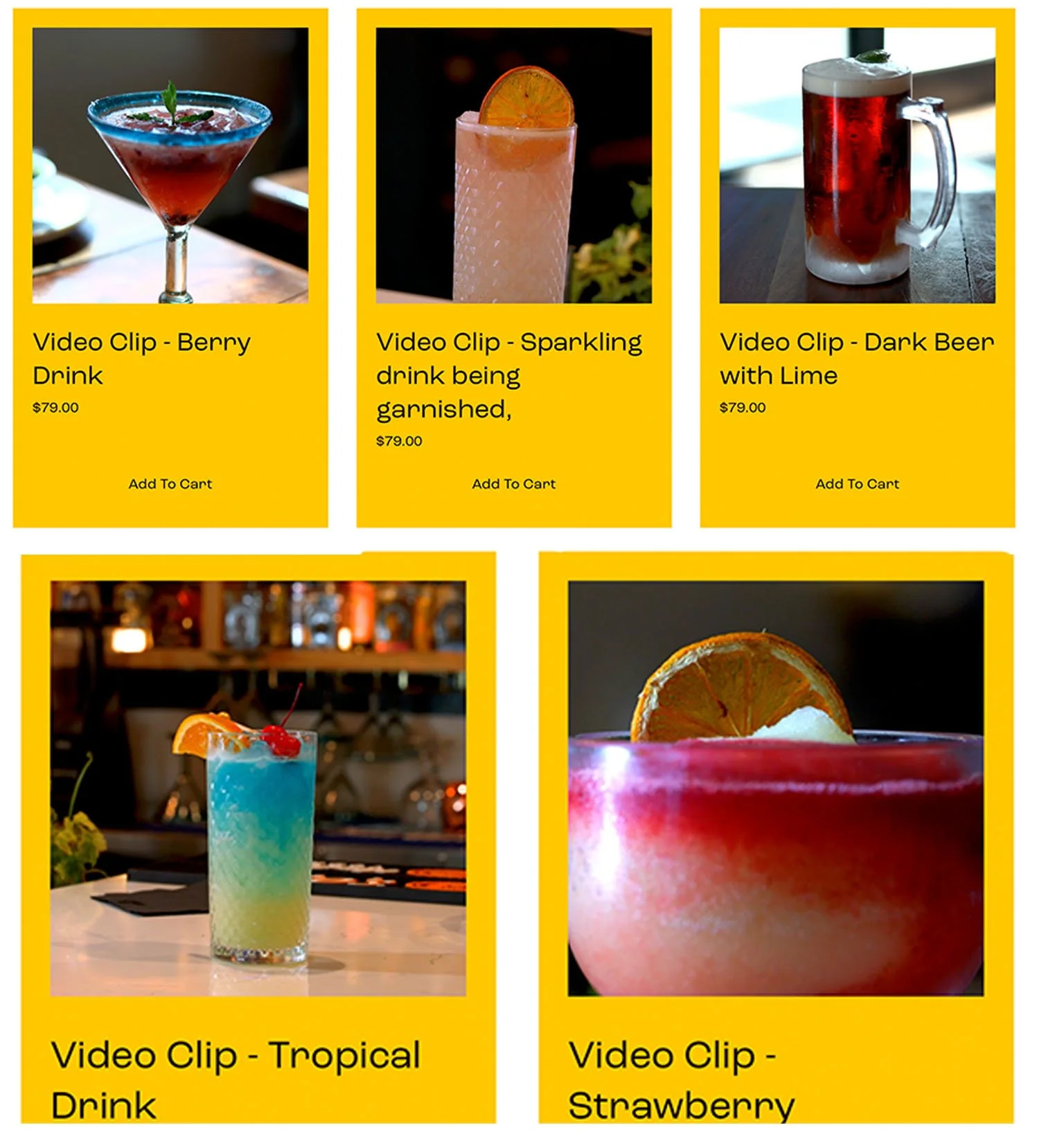 Video Clip Pack - Drinks