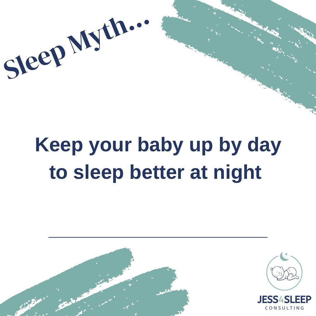 ✨ This is a very popular myth in the world of baby sleep and it is not true, it really backfires more than it helps and here is why:
 ➡️ Children's sleep needs are different from us as adults.
 ➡️ The sleep pressure starts building up much faster in 