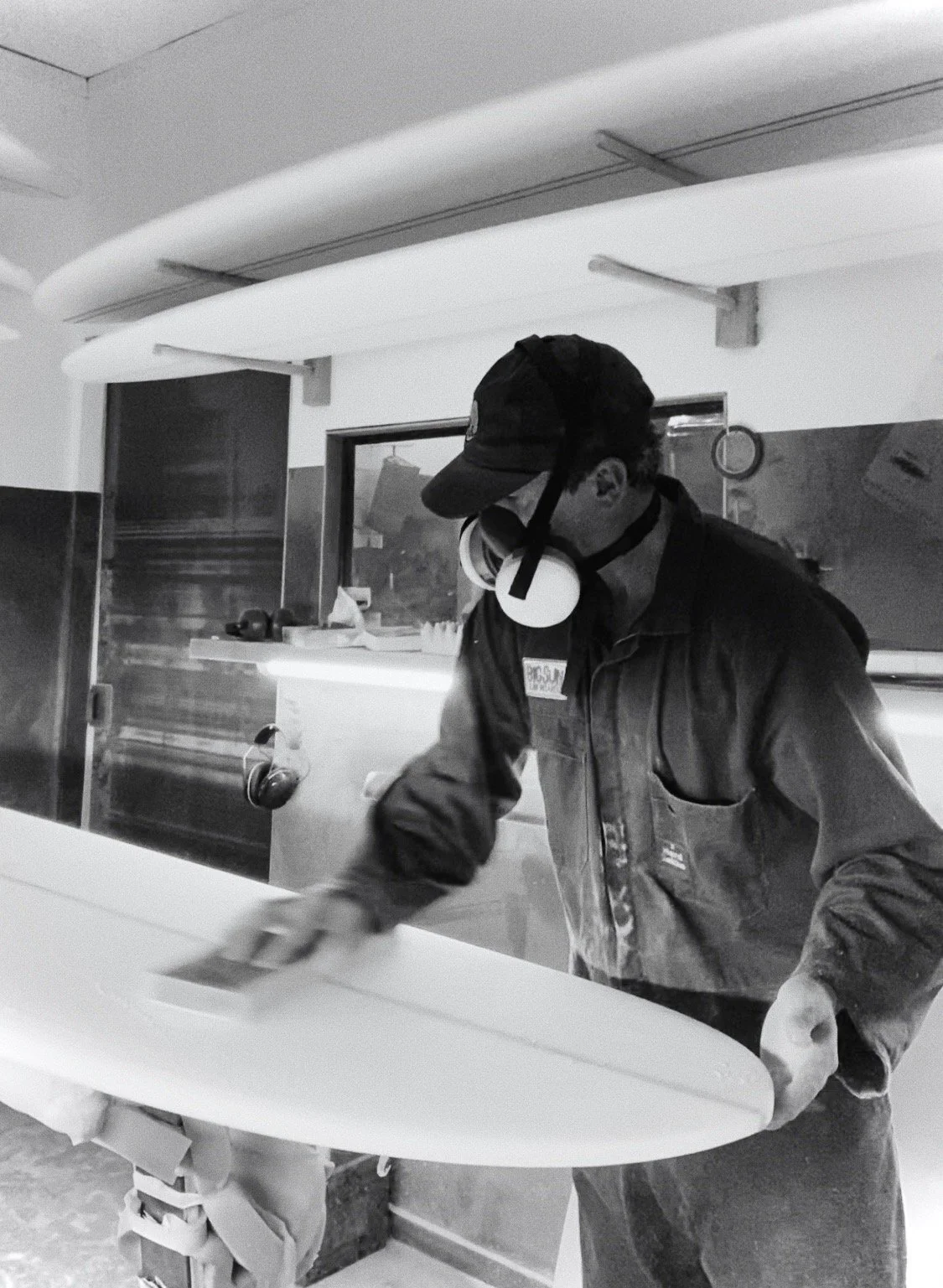 Ryan Glover in the shaping bay