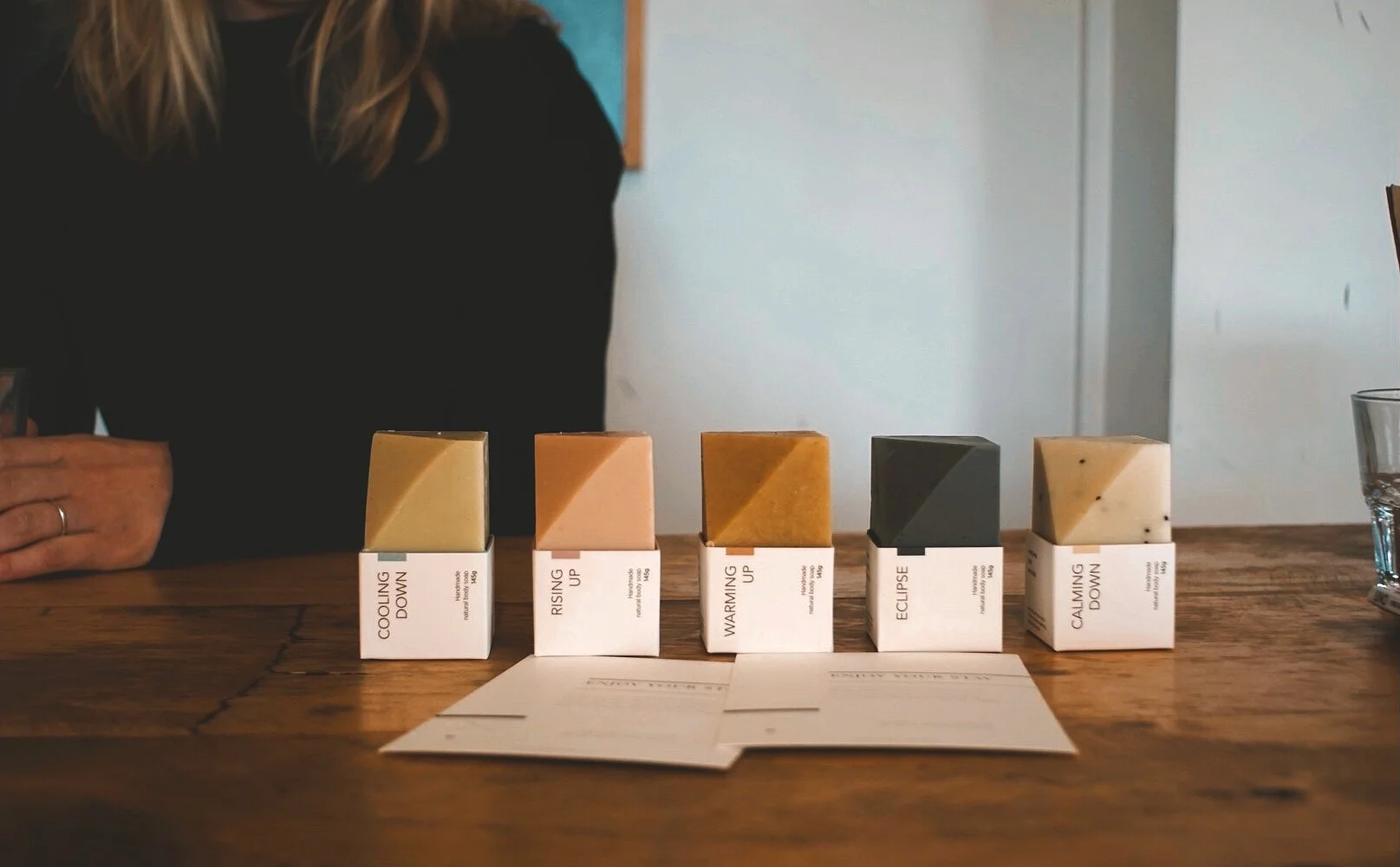 The Line Up. 5 Handmade Soaps With A Beautiful Geometric Cut.