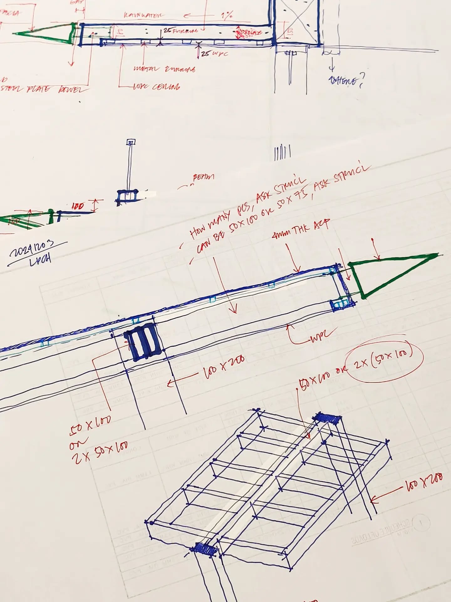 Knife-edge canopy details.

#canopy #sketch #architecturaldetail