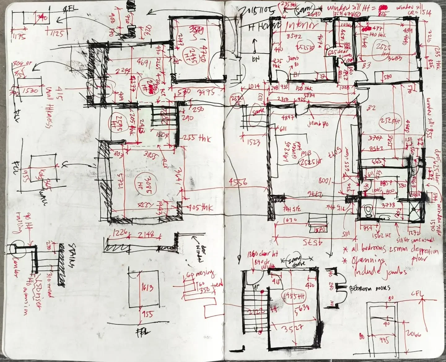 As-built site measurement for a renovation project: endless dimensions, repeat visits, and the inevitable surprises hidden in every corner. It&rsquo;s tedious and messy. It&rsquo;s the chaos before clarity.