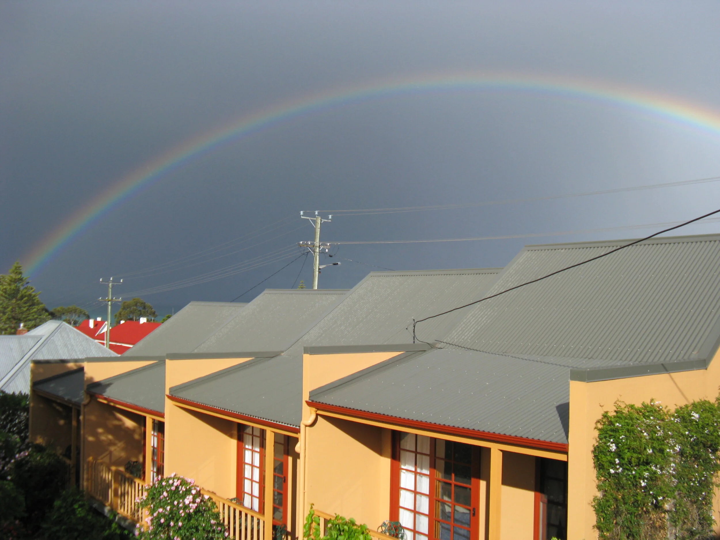 Spa Queen Studios – rear view with rainbow