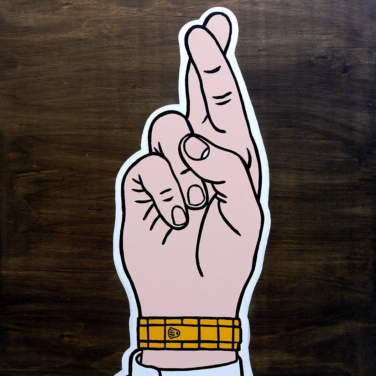 .
Just Kidding.
Acrylic on wood
48&rdquo; H x 31.75&rdquo; W x 1.75&rdquo; D