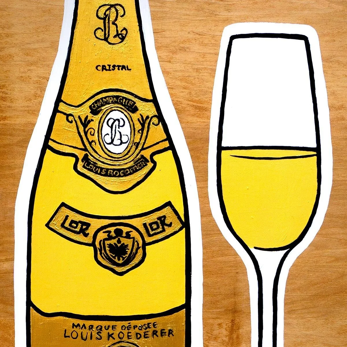 .
Pour Another.
Acrylic on wood
44&rdquo; H x 31&rdquo;W x 1.25&rdquo; D