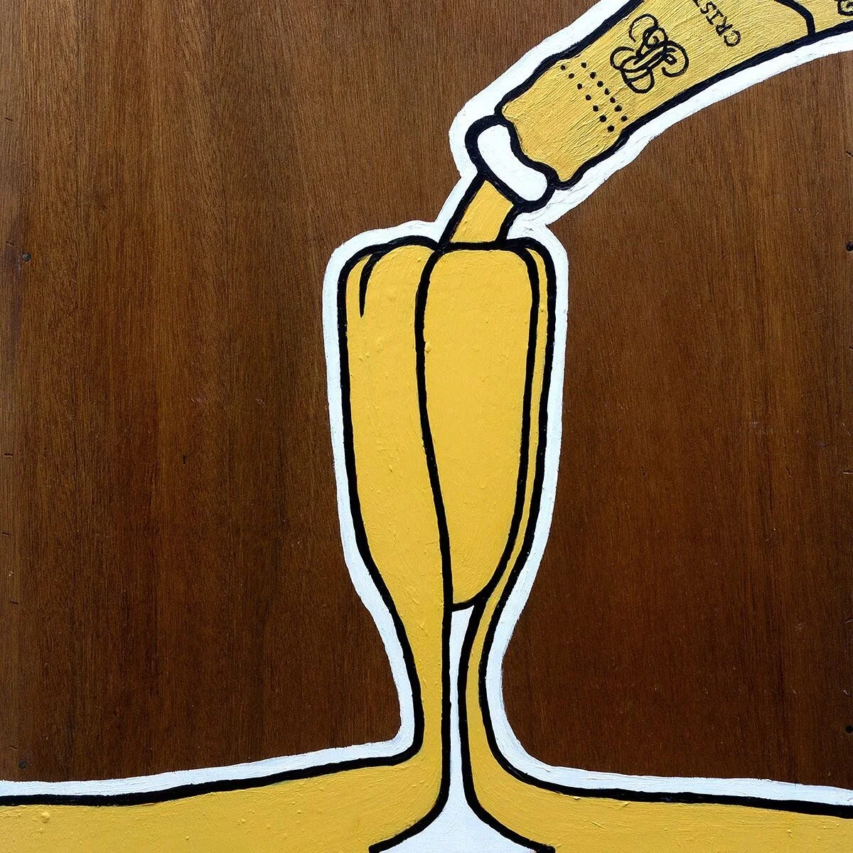 .
Runneth Overfloweth.
Acrylic on wood
37&rdquo; H x 23&rdquo; W x 1.25&rdquo; D