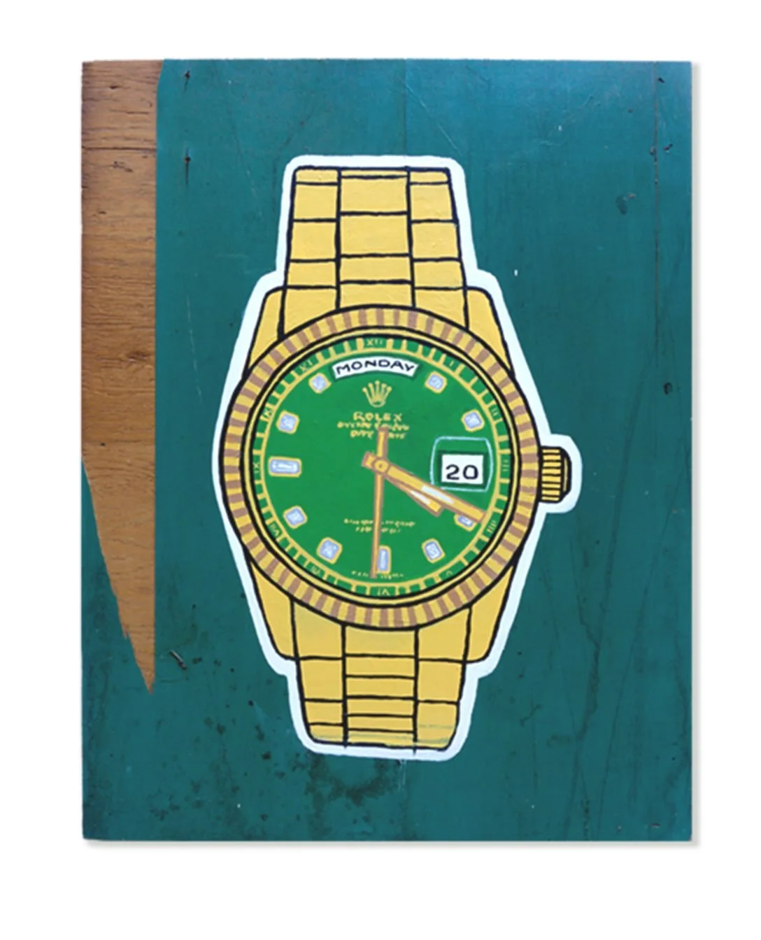 Emerald Circle.
Acrylic on wood
27.50&rdquo; H&times; 21&rdquo; W