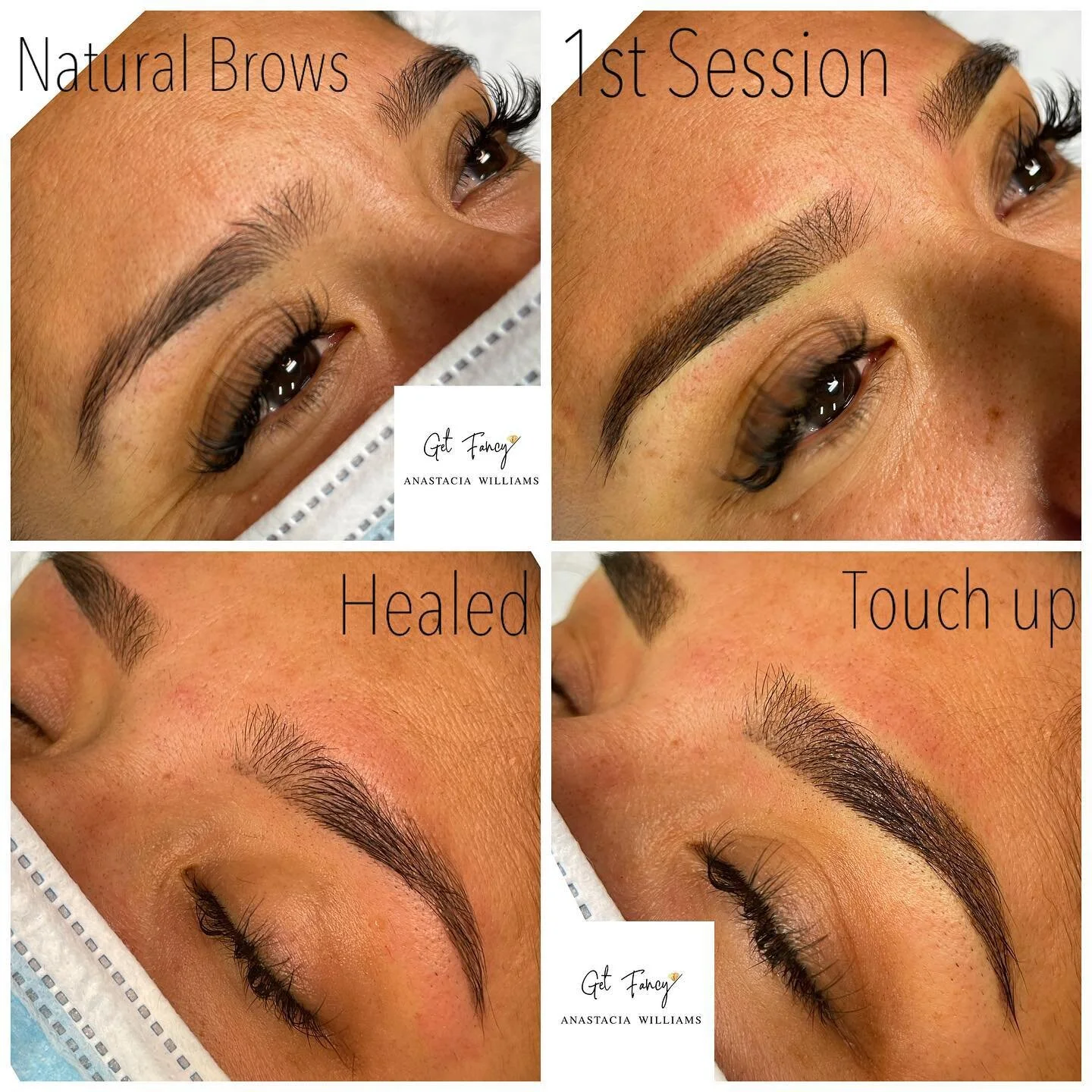💎THE PROCESS💎
💎Natural  Brows- A brow consultation is always done in the beginning of your PMU BROW appointment. During the consultation your eyebrows are measured and drawn out to create the perfect eyebrows for your face.
💎1st Session- After yo