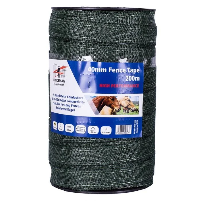 Agri-Supply Premium White Electric Fence Tape - 40mm Wide, 200m Long Roll