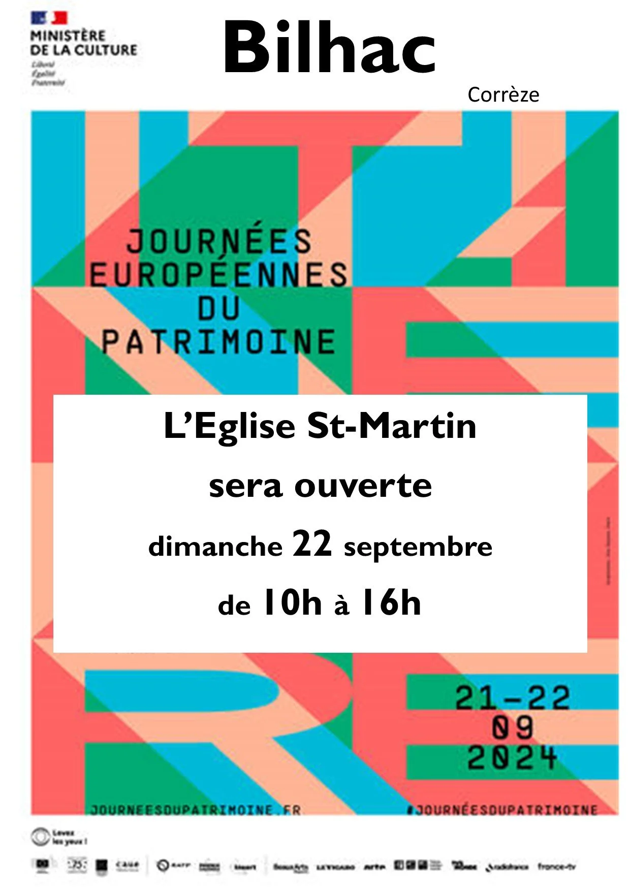 Journées Européennes du Patrimoine 21 et 22 septembre 2024
