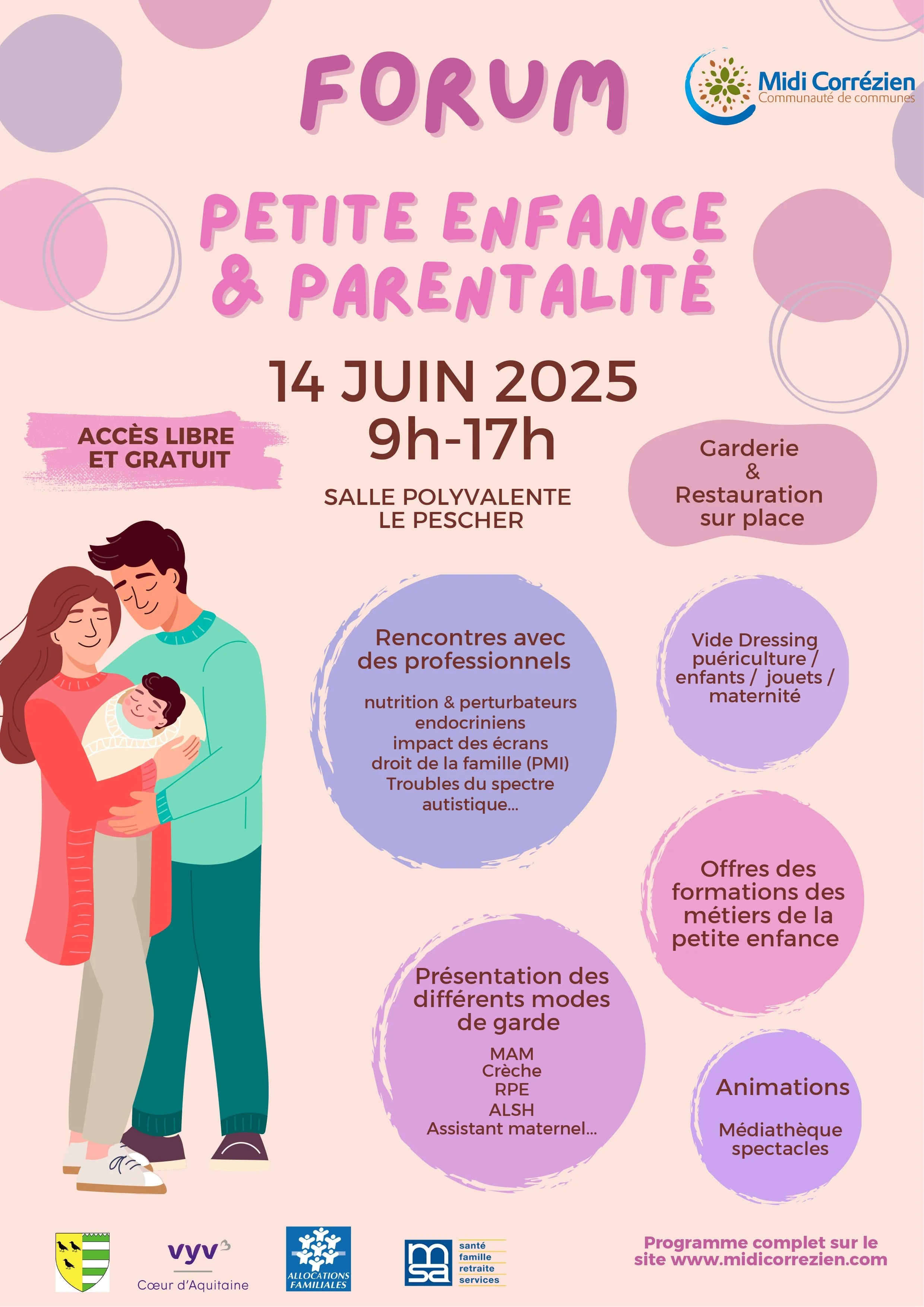 Forum Petite enfance et parentalité organisé par la Communauté de Communes Midi Corrézien