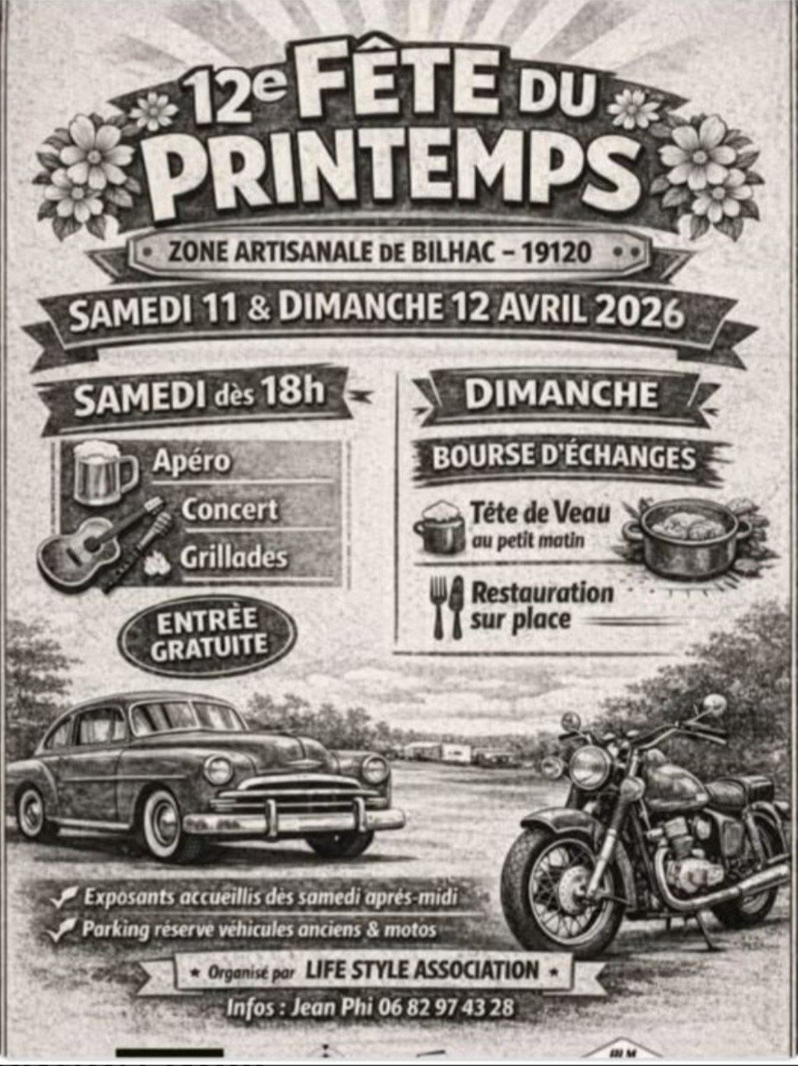 les 11 et 12 avril - Fête à la zone artisanale de Bilhac
